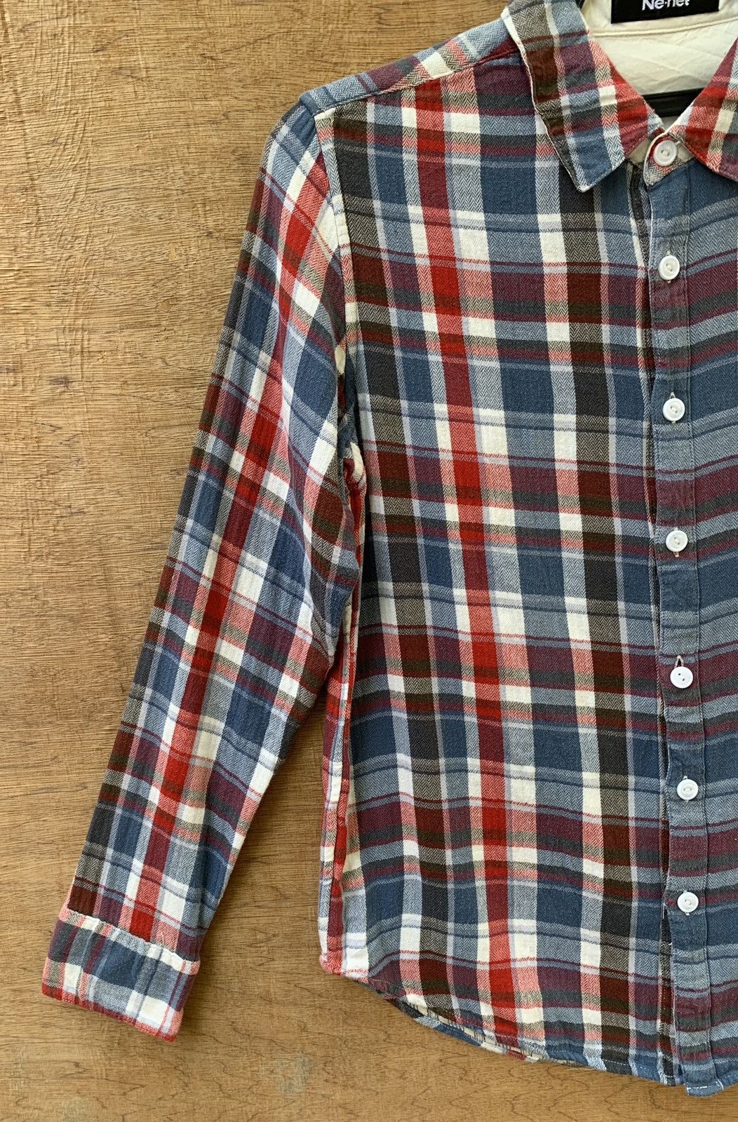 Issey Miyake Ne-net x Issey Miyake Plaid Tartan Flannel Shirt Size US M / EU 48-50 / 2 - 10 Thumbnail