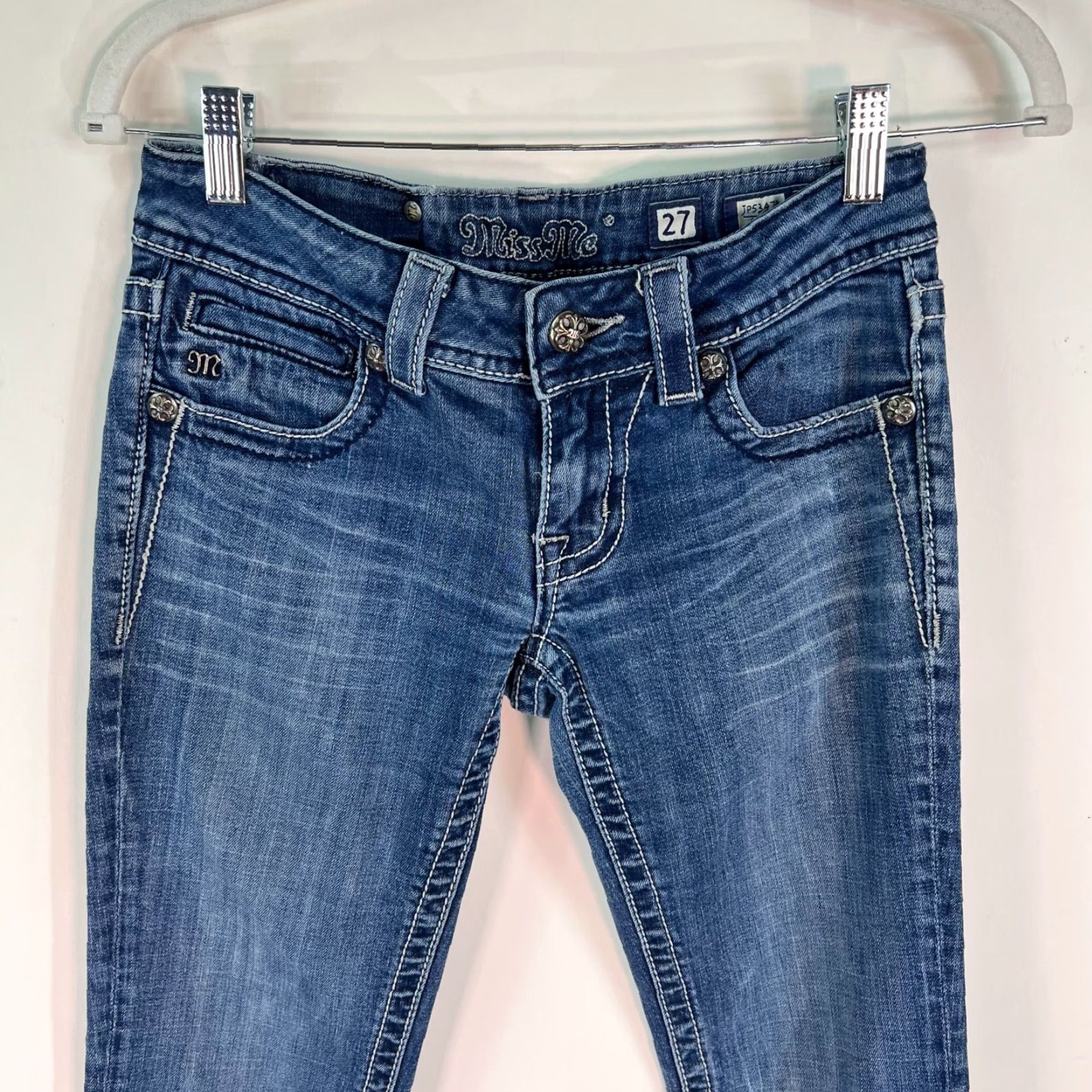 Miss Me VINTAGE Miss Me Jeans Womens Size 27 Blue Boot Cut Signature 30X32 Size 27" / US 4 / IT 40 - 3 Thumbnail
