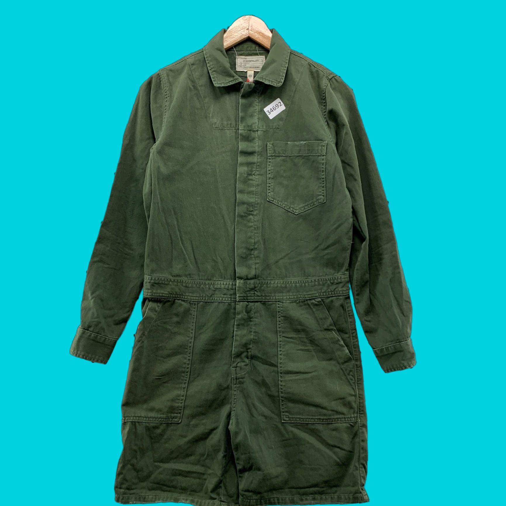 Vintage Current Elliot Coveralls Shorts Womens Size 0 Military Army Green 18x35 Urban Army Style Womens 0 Size 25" / US 0 / IT 36 - 1 Thumbnail