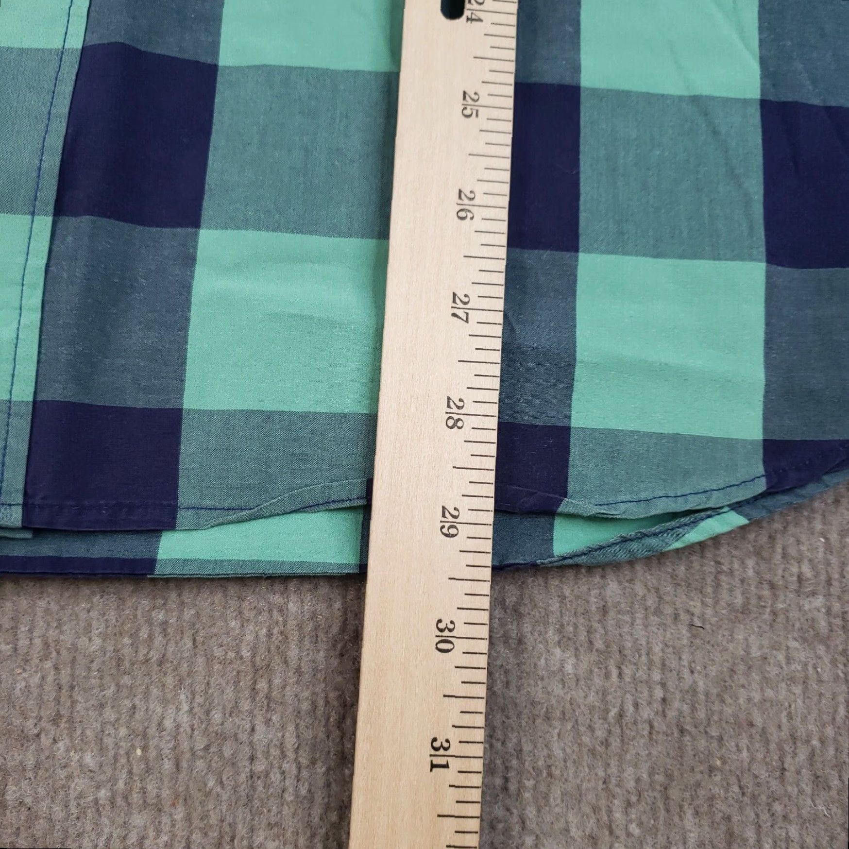 UNTUCKit UNTUCKit Mens Long Sleeve XL Extra Large Green Blue Plaid Button Up Casual Dress Shirt Size US XL / EU 56 / 4 - 4 Thumbnail
