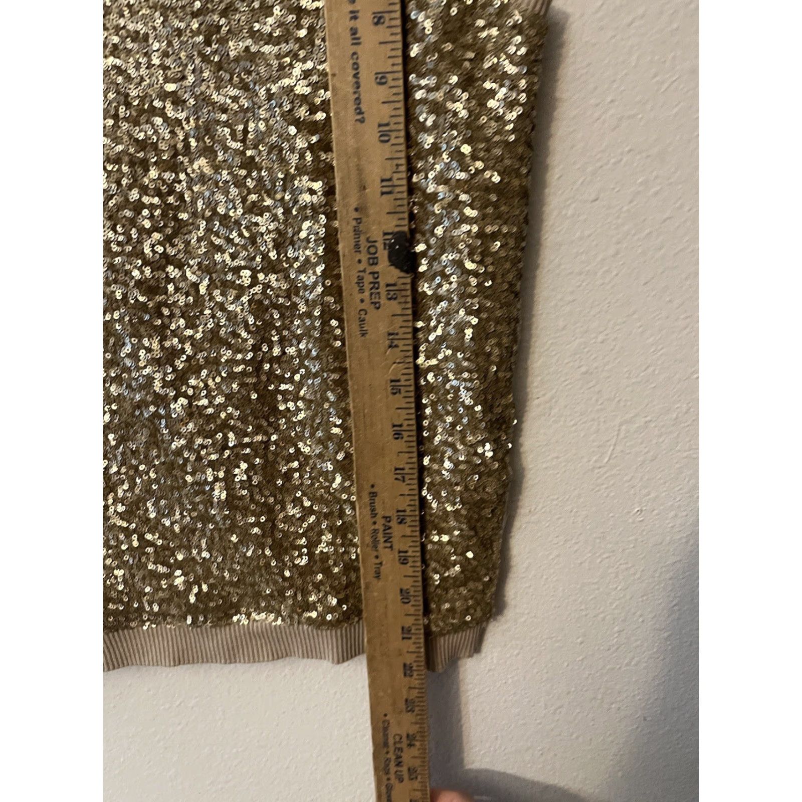 Calvin Klein VINTAGE Calvin Klein Womens Tank Top Sleeveless XS Beige Sequin Party Cocktail Designer Size XS / US 0-2 / IT 36-38 - 4 Thumbnail