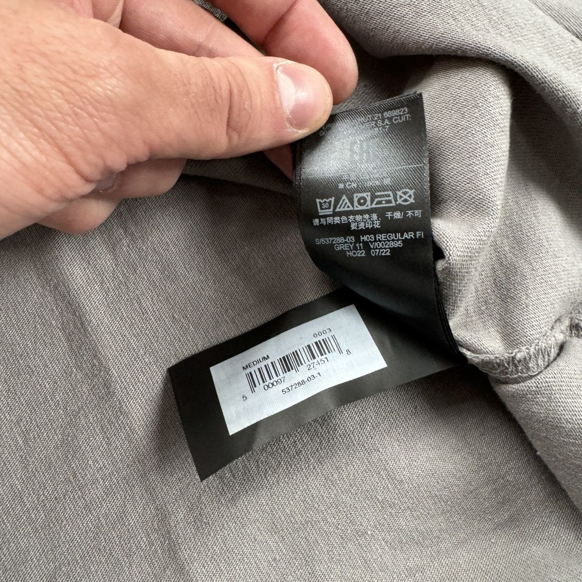 Gap × Yeezy Yzy Gap Gray Oversize Long Sleeve Size US M / EU 48-50 / 2 - 5 Thumbnail
