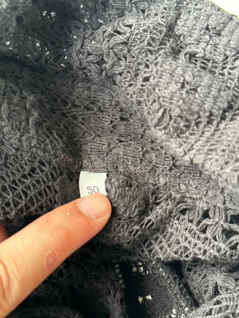 Our Legacy Our Legacy size50 Black lace shirt with openwork Size US M / EU 48-50 / 2 - 4 Thumbnail