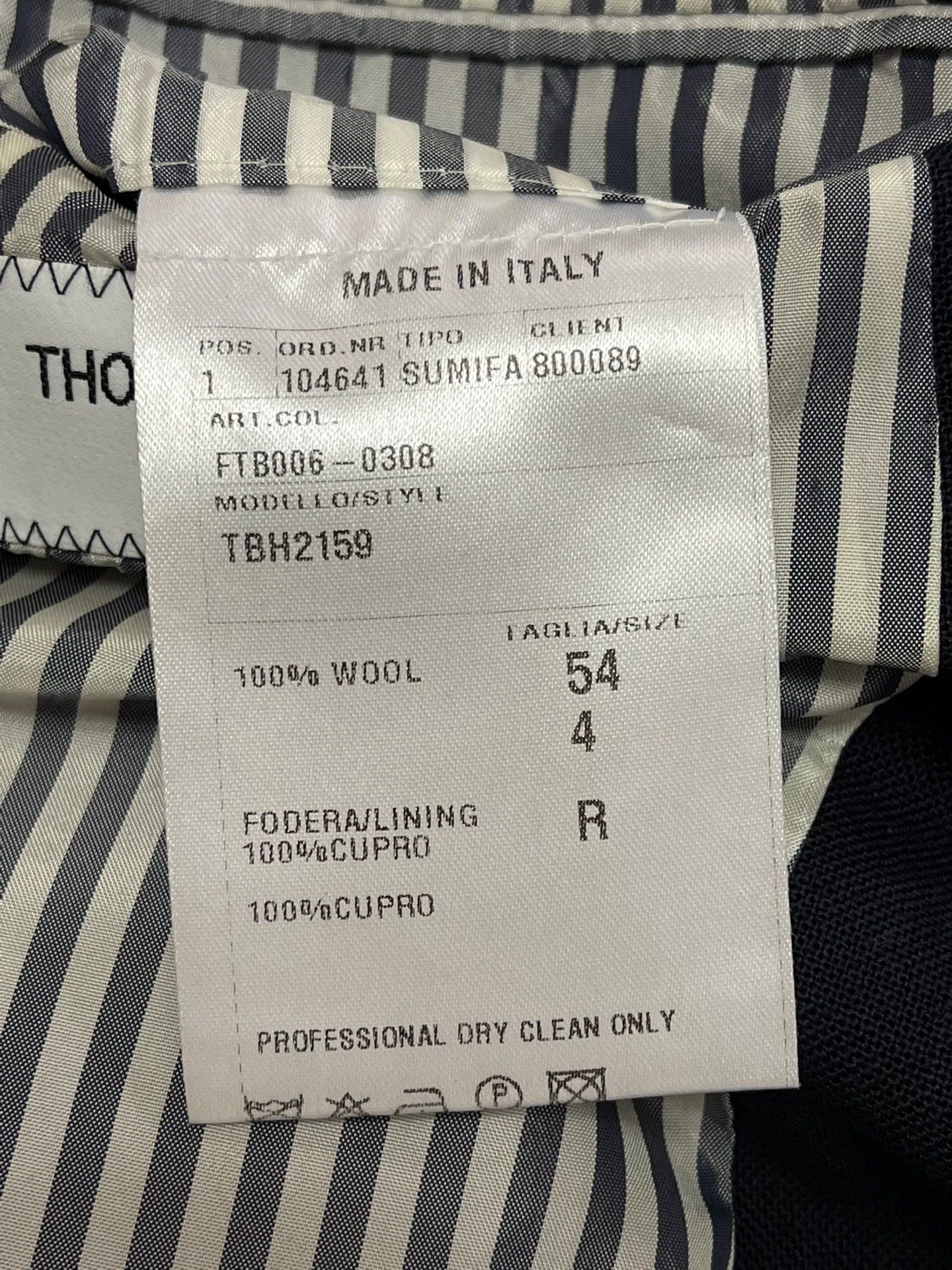 Thom Browne Thom Browne Navy Blue Wool Suit Men's 54 Custom Size 54R - 6 Thumbnail
