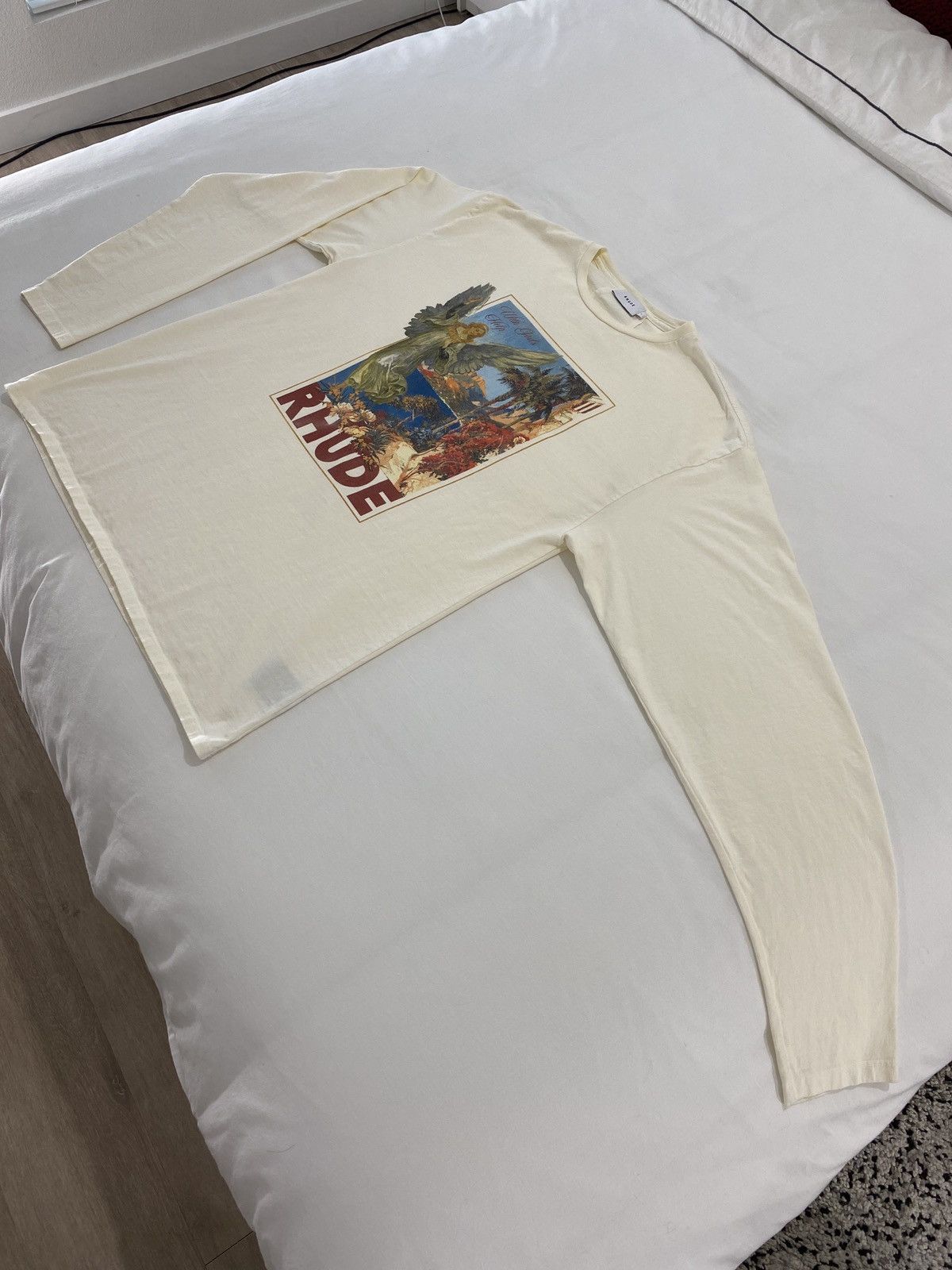 Rhude Rhude With Gods Help Angel Longsleeve Logo Tee Size US M / EU 48-50 / 2 - 3 Thumbnail