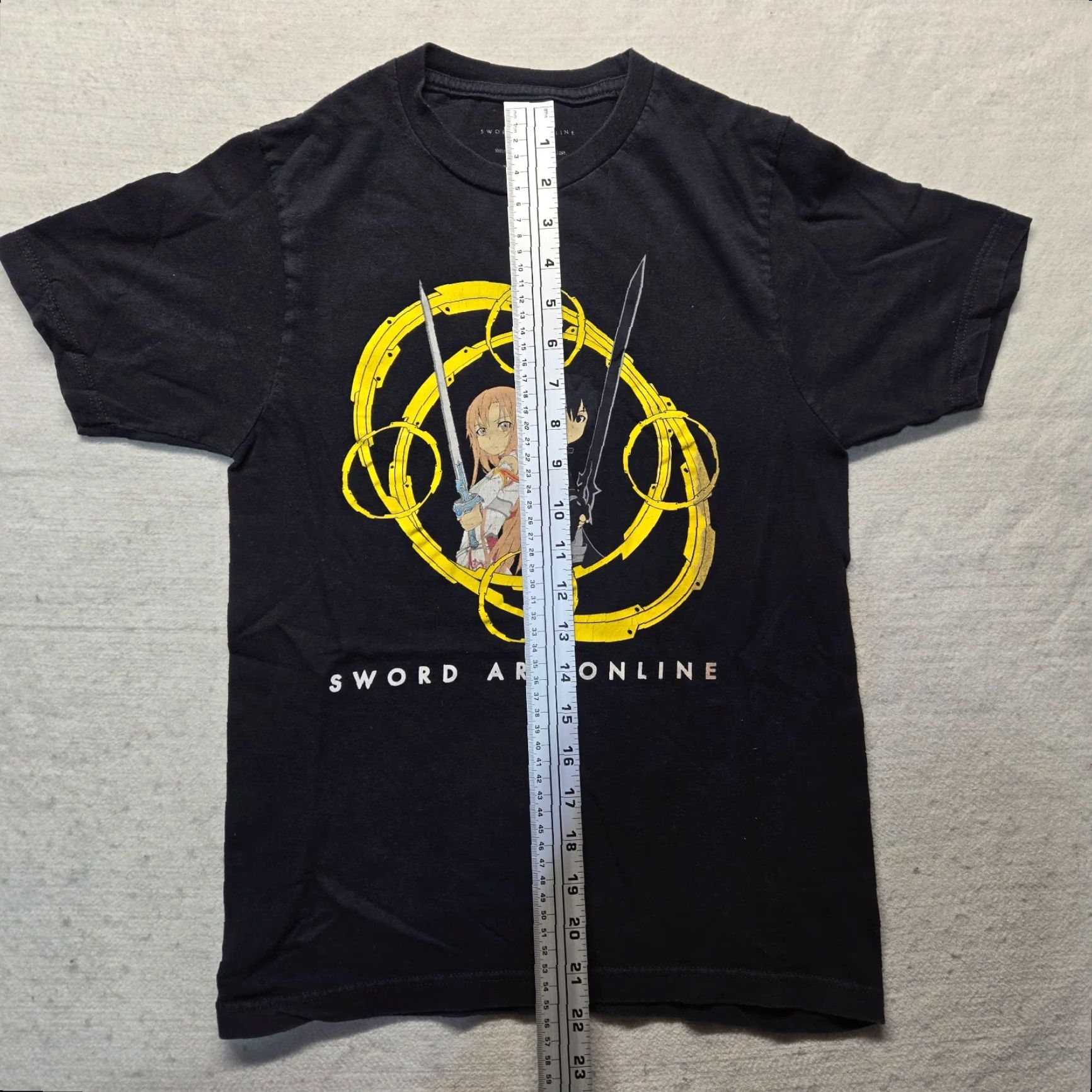 Greats Great Eastern Entertainment Sword Art Online T-Shirt ASUNA and KIRITO XS Women Graphic Print Black 2010s Anime Shirt Mens Womens Size US XS / EU 42 / 0 - 5 Thumbnail