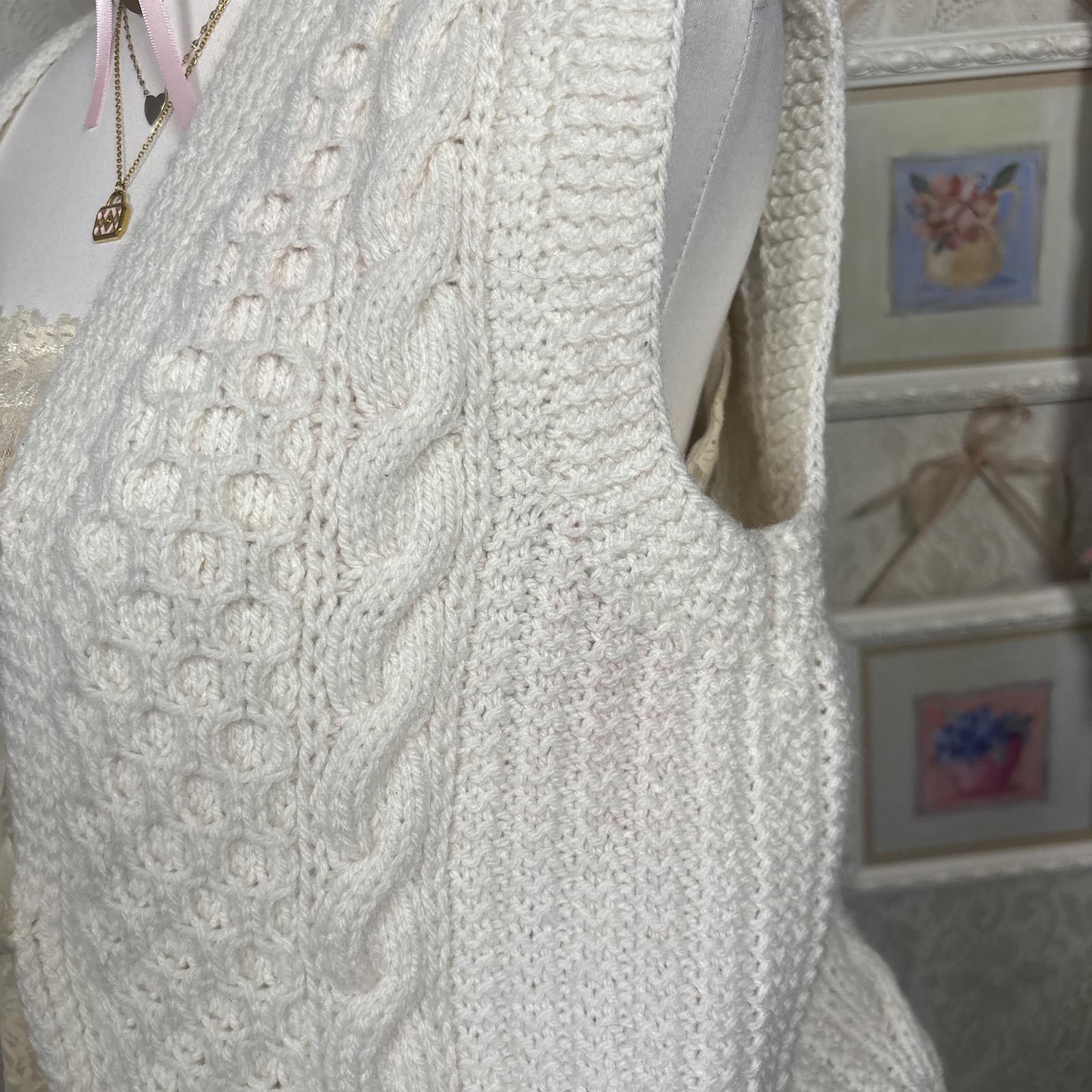 Other vintage knit sweater vest cottage core Size M / US 6-8 / IT 42-44 - 4 Thumbnail