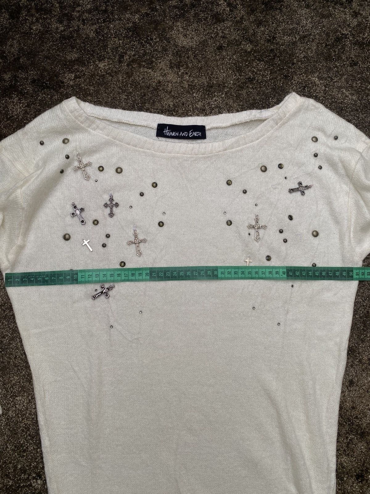 If Six Was Nine × Japanese Brand × Le Grande Bleu (L.G.B.) HEAVEN AND EARTH STUDDED CROSS Size US M / EU 48-50 / 2 - 11 Thumbnail