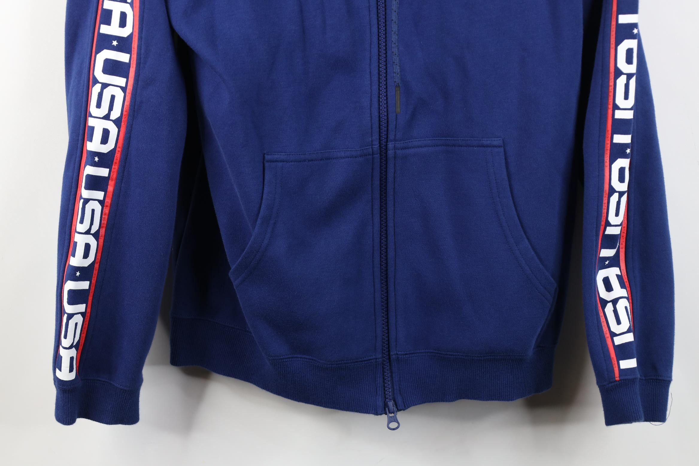 Hurley Hurley USA Winter Olympics Full Zip Hoodie Sweatshirt Blue Size M / US 6-8 / IT 42-44 - 3 Thumbnail