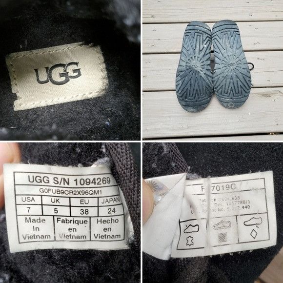 Ugg Ugg Neumel Black Suede Leather Shearling Lined Chukka Boots Size US 7 / IT 37 - 7 Thumbnail