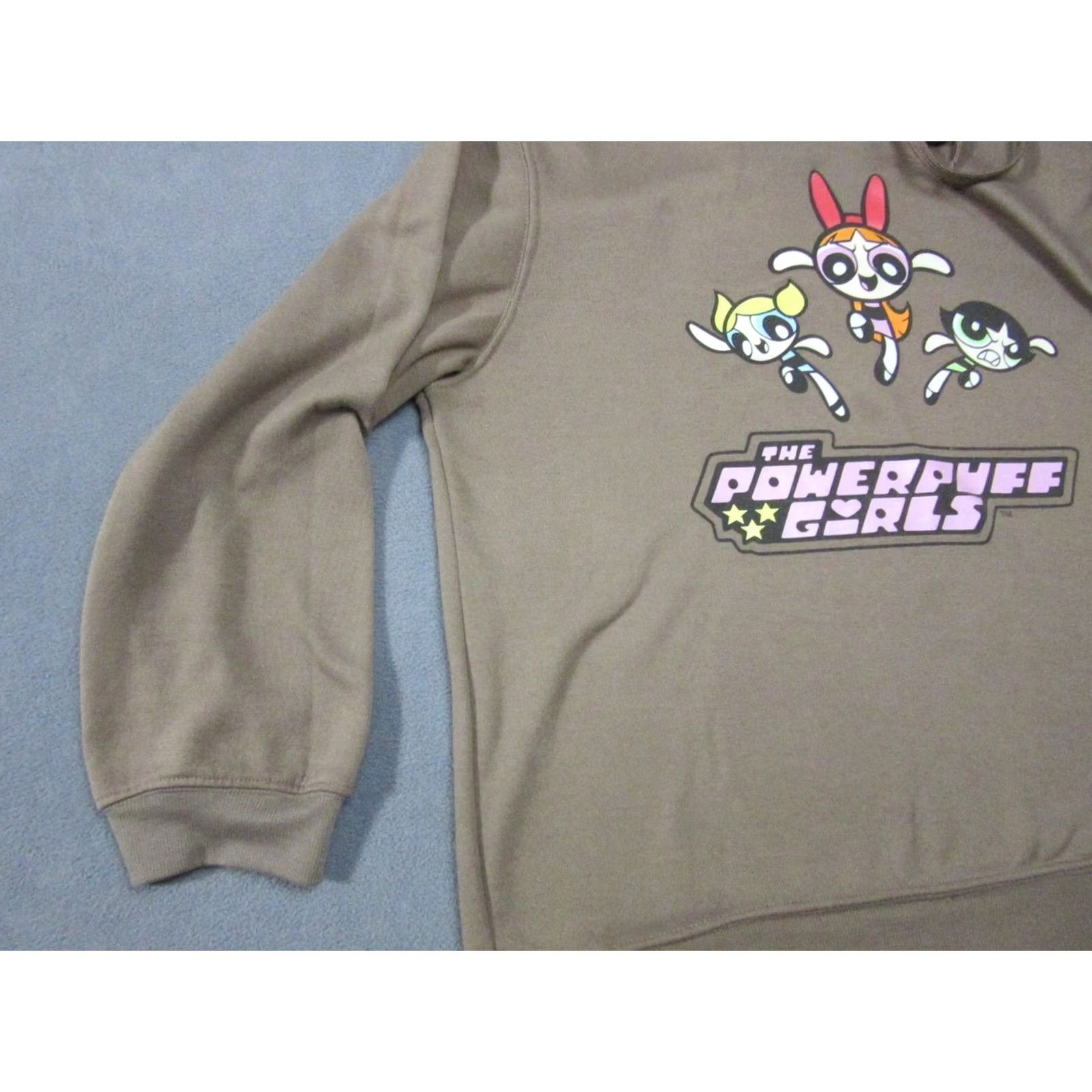 Vintage Powerpuff Girls Hoodie Womens XL Brown Graphic Sleeve - Cartoon Network Y2K Size XL / US 12-14 / IT 48-50 - 6 Thumbnail