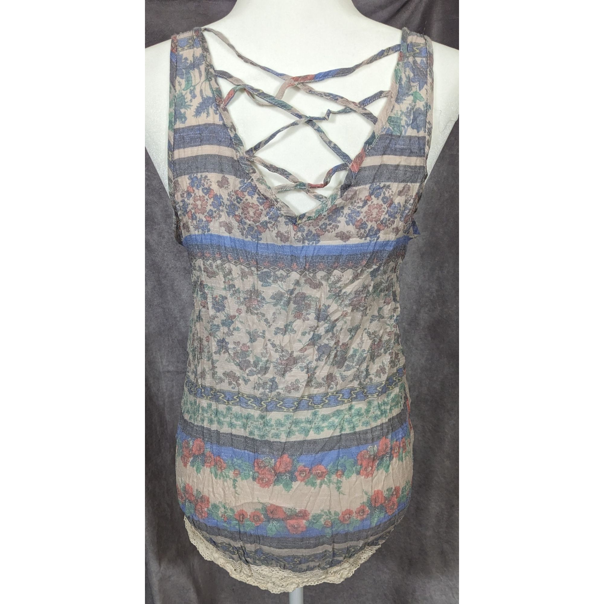 Other Retro Cottagecore Button Front Tank Top by Eyelash Couture Size L / US 10 / IT 46 - 2 Thumbnail