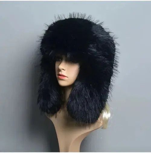 Other Black Faux Fur Hat Size ONE SIZE - 2 Thumbnail