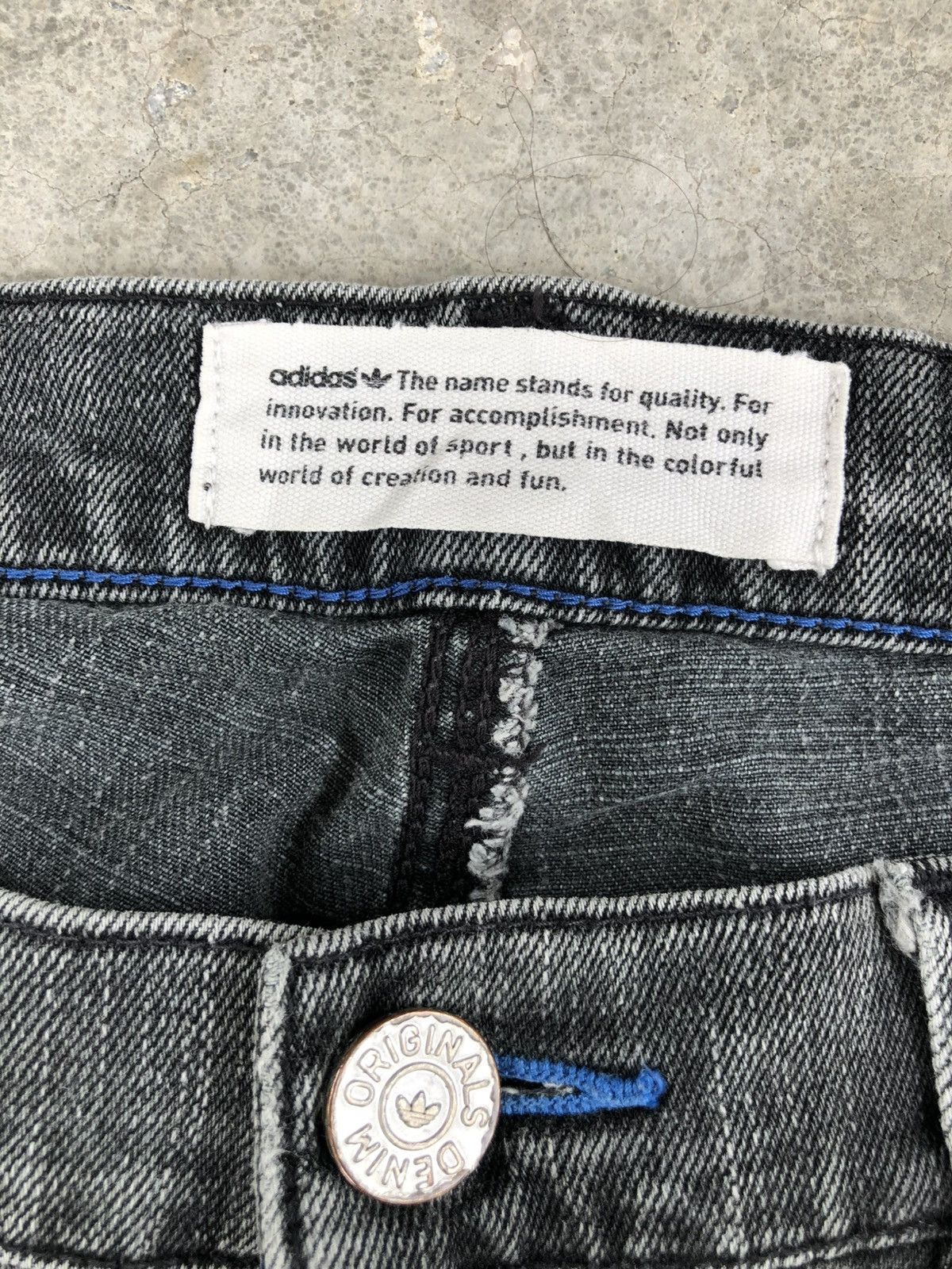 Who Decides War Adidas Distressed Jeans Patchwork Skinny Jeans Size US 34 / EU 50 - 20 Thumbnail