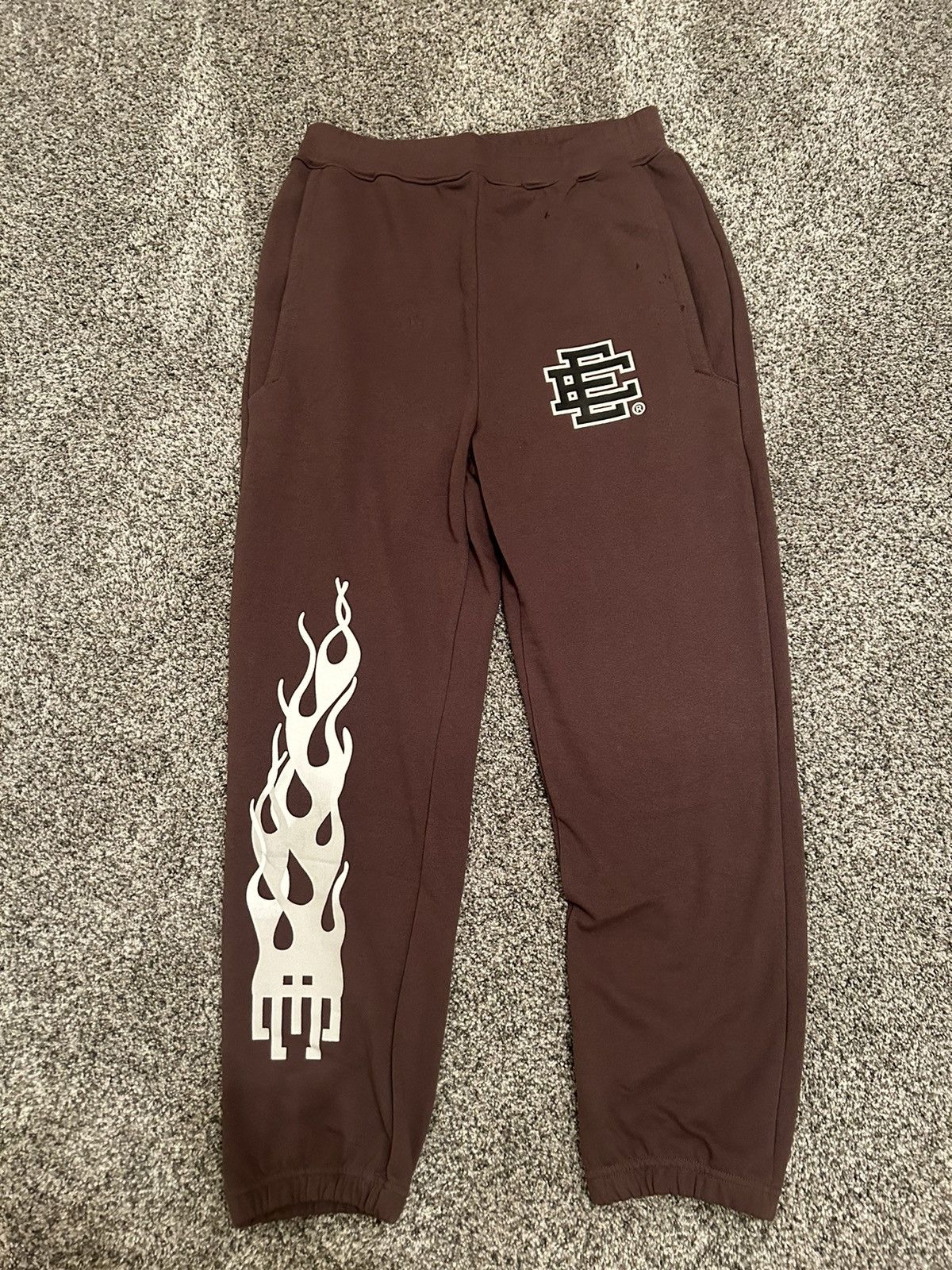 Eric Emanuel Eric Emanuel “Flame Sweatpants” brown large Size US 32 / EU 48 - 1 Thumbnail