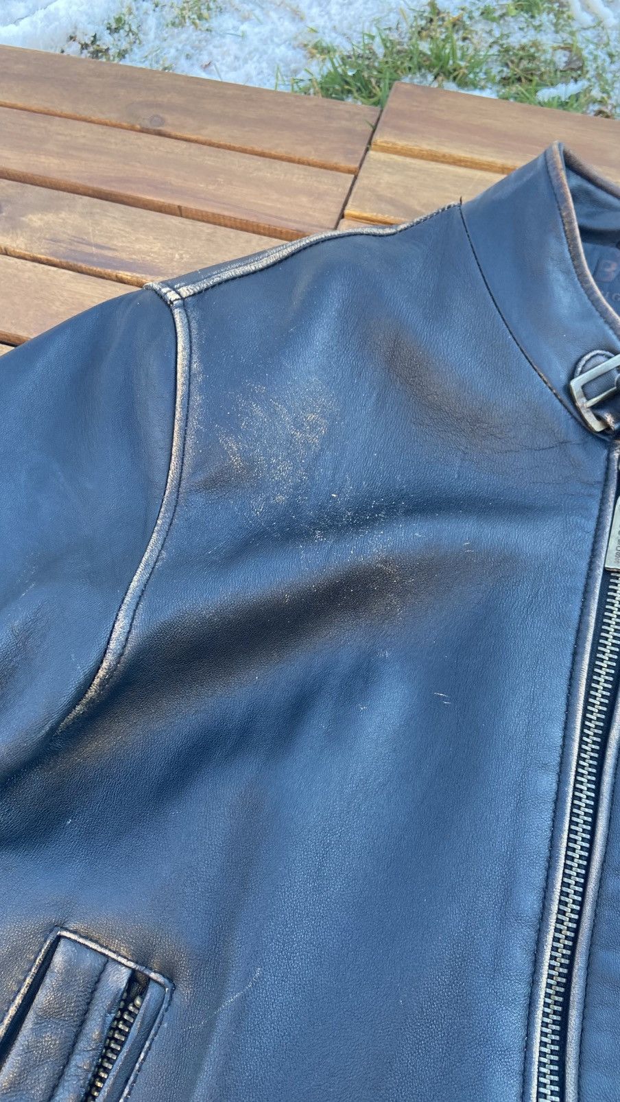 Hugo Boss 🟤Rare Vintage Hugo Boss Leather Jacket🟤 Size US S / EU 44-46 / 1 - 10 Thumbnail