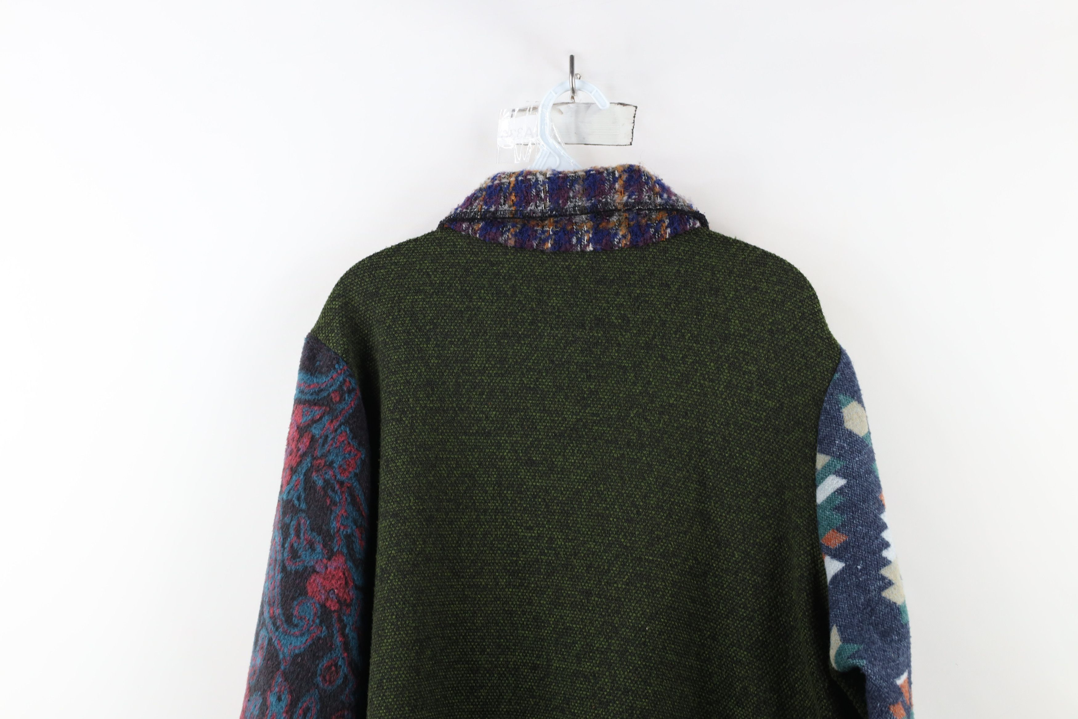 Vintage Vintage 90s Streetwear Fleck Patchwork Quilted Button Jacket Size 3XL / US 20-22 - 13 Thumbnail