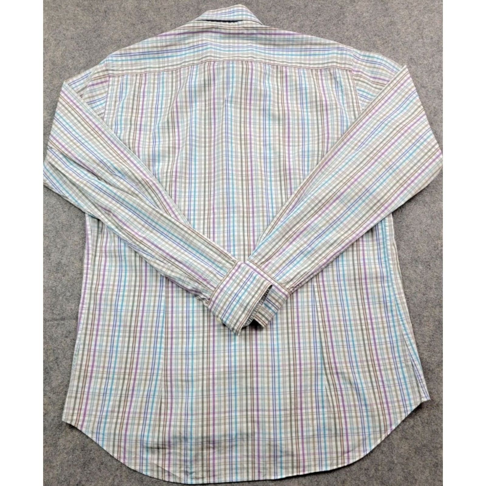 Etro Etro Button-Down Shirt Mens 40 Multicolor Plaid Long Sleeve Made in Italy Size US L / EU 52-54 / 3 - 7 Thumbnail