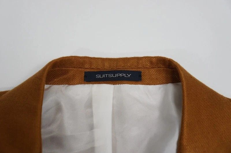 Suitsupply Men Suitsupply Blazer La Spalla Orange 100% Linen 98 UK/U40L Size 40L - 3 Thumbnail
