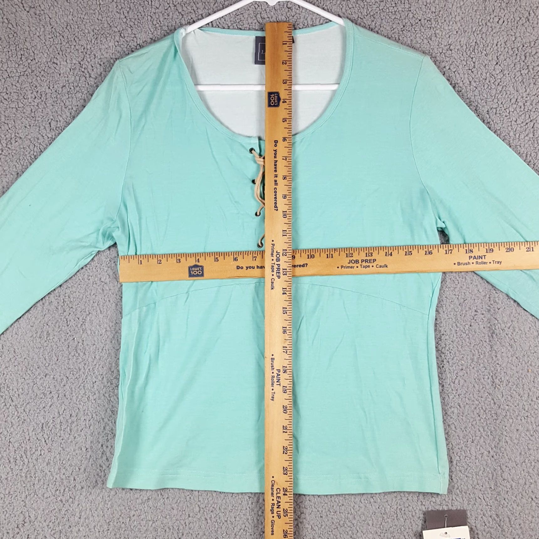Vintage VINTAGE LBH Blouse Shirt Casual Long Sleeve Crew Lace Up 90s Blue Women's Small Size S Shirt Women Size S / US 4 / IT 40 - 7 Thumbnail
