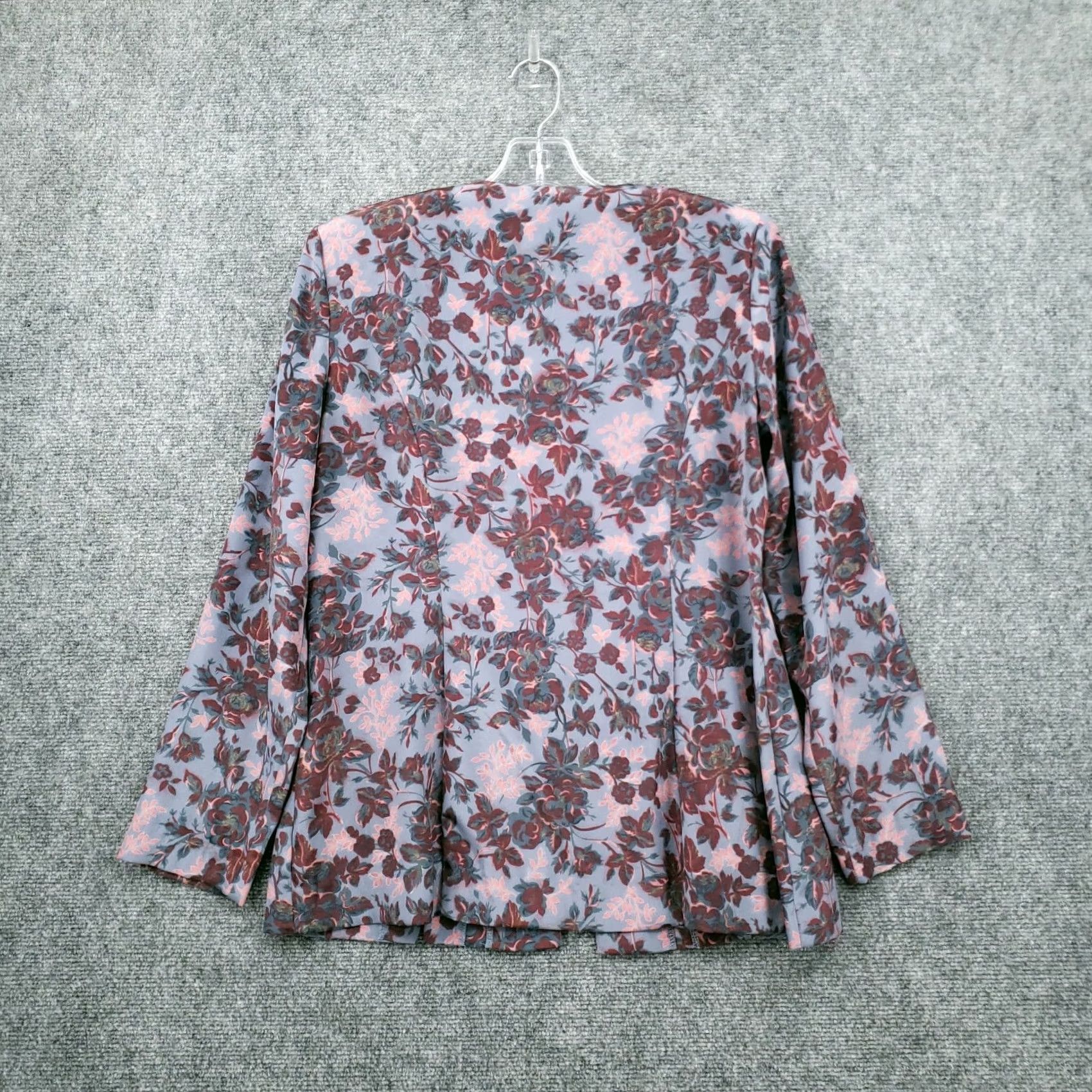 Vintage Leslie Fay Jacket Purple Floral Button Up Buttoned Long Sleeve Womens S Small Size S / US 4 / IT 40 - 2 Thumbnail