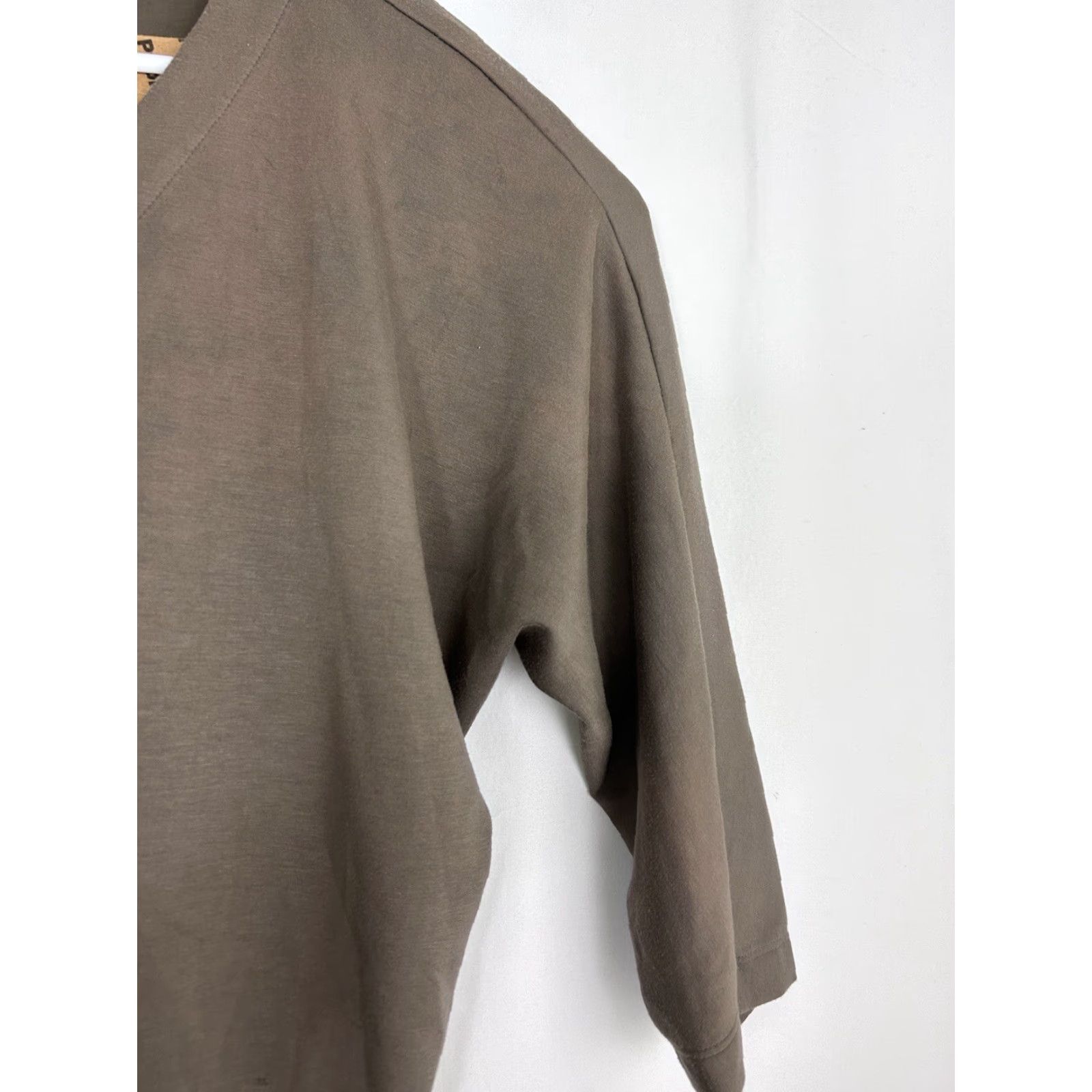 J. Jill J. Jill Women's T-Shirt Pullover V-Neck 3/4 Sleeve Gray L Top Stains Size L / US 10 / IT 46 - 4 Thumbnail