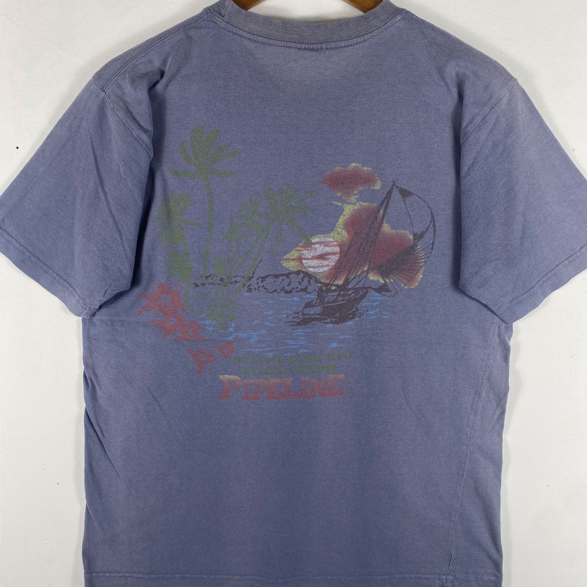 Other Vintage 90's PIPELINE USA Surfing Apparel Sunfaded Tee Shirt Size US M / EU 48-50 / 2 - 2 Thumbnail