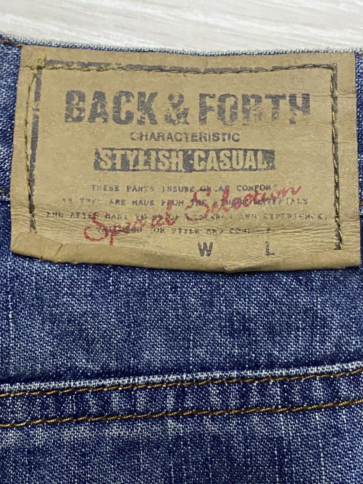 Japanese Brand Vintage Back & Forth Faded Wash Grunge Loose Jeans Size US 28 / EU 44 - 11 Thumbnail
