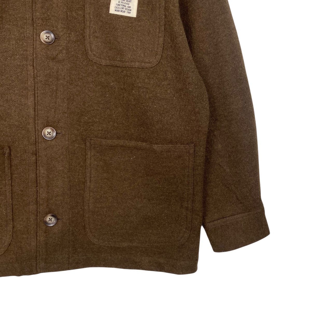 Japanese Brand Cube sugar colarless workwear button jacket Size US M / EU 48-50 / 2 - 6 Thumbnail