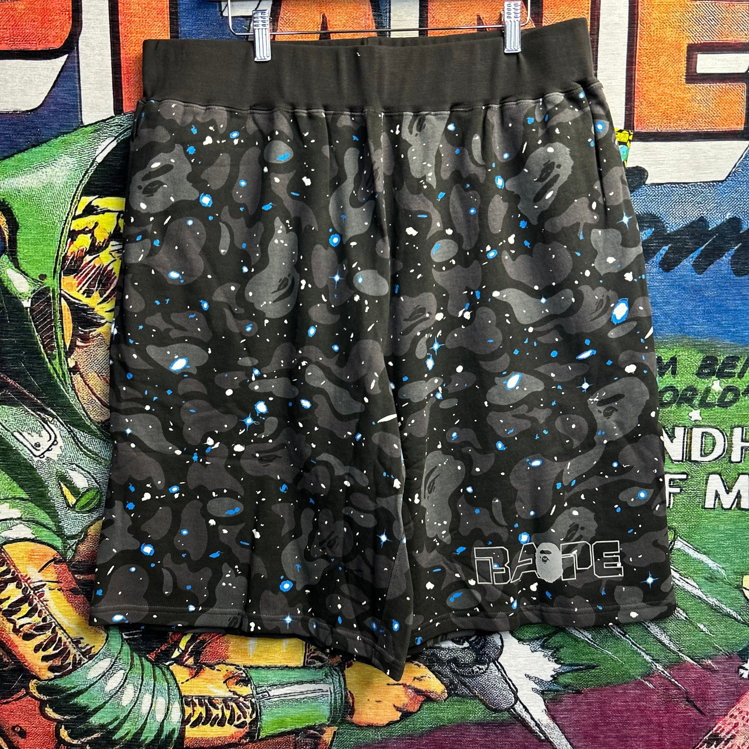 Bape Brand New Bape Space Camo Glow in The Dark Shorts Size 2XL Grailed