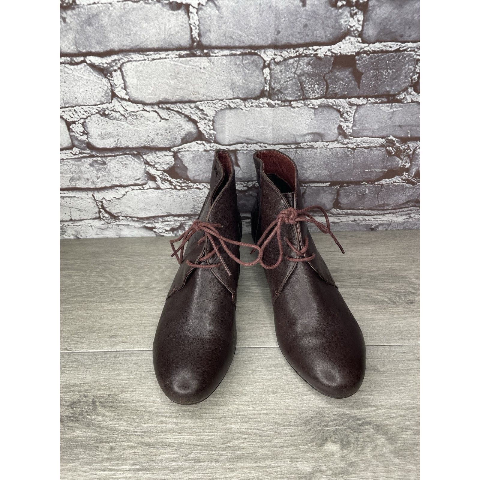 Camper Camper Alicante Brown Leather Lace Up Heel Ankle Boots Women Size US 7.5 / IT 37.5 - 13 Thumbnail