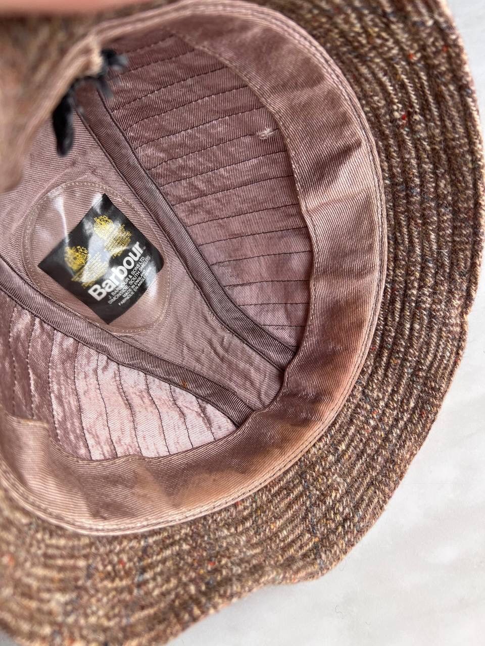 Barbour × Vintage Vintage 90s Barbour Bucket Cap Hat Wool Streetwear Hype Size ONE SIZE - 12 Thumbnail
