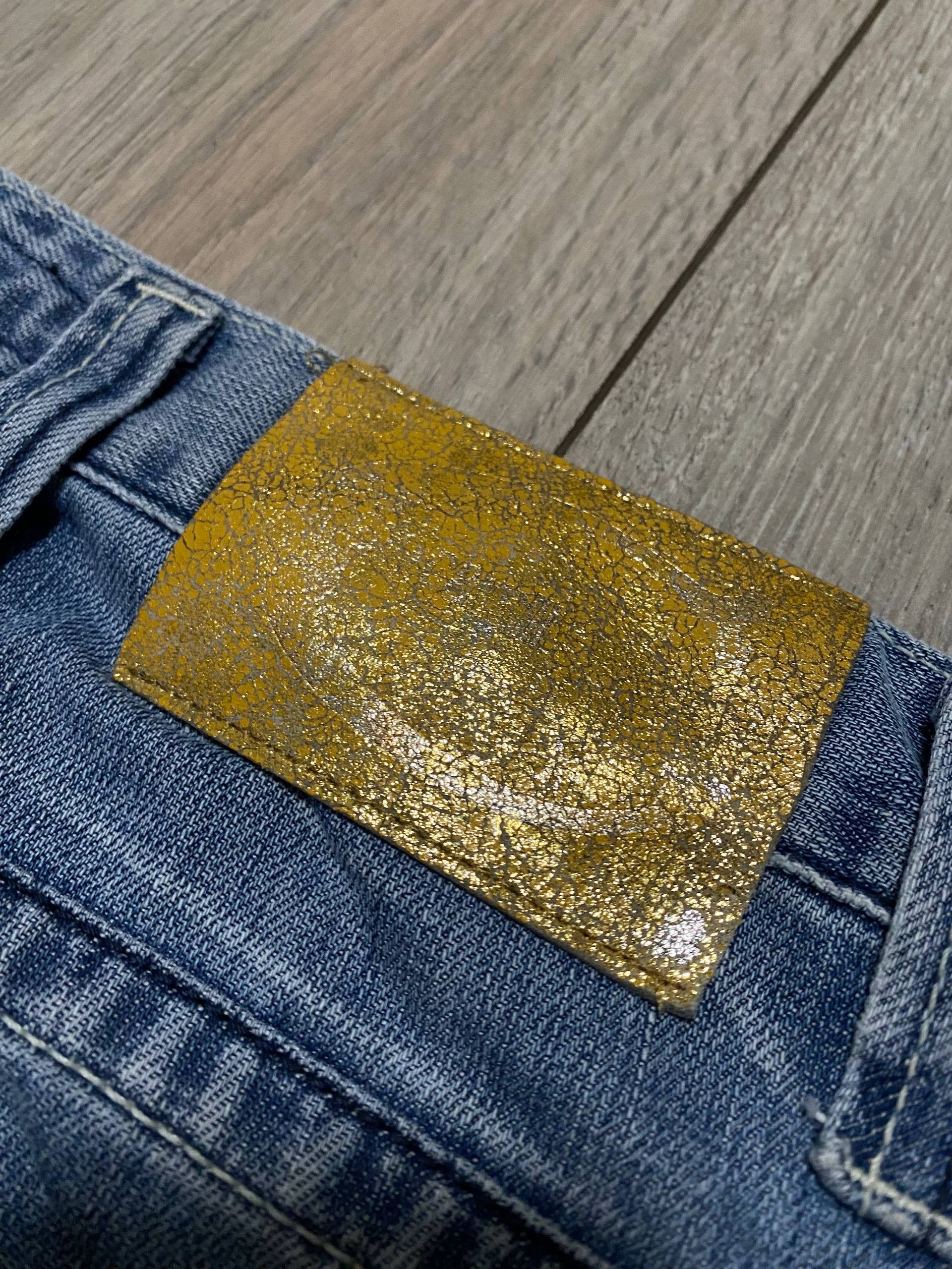Roberto Cavalli Roberto Cavalli Vintage Baggy Jeans Big Logo Painted 90s Size US 31 - 4 Thumbnail