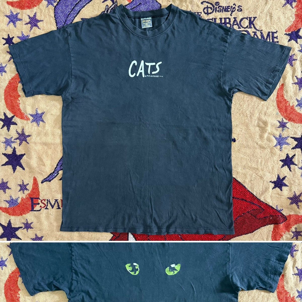 Vintage VINTAGE 90 CATS MUSICAL FADED TEE Size US XL / EU 56 / 4 - 1 Thumbnail