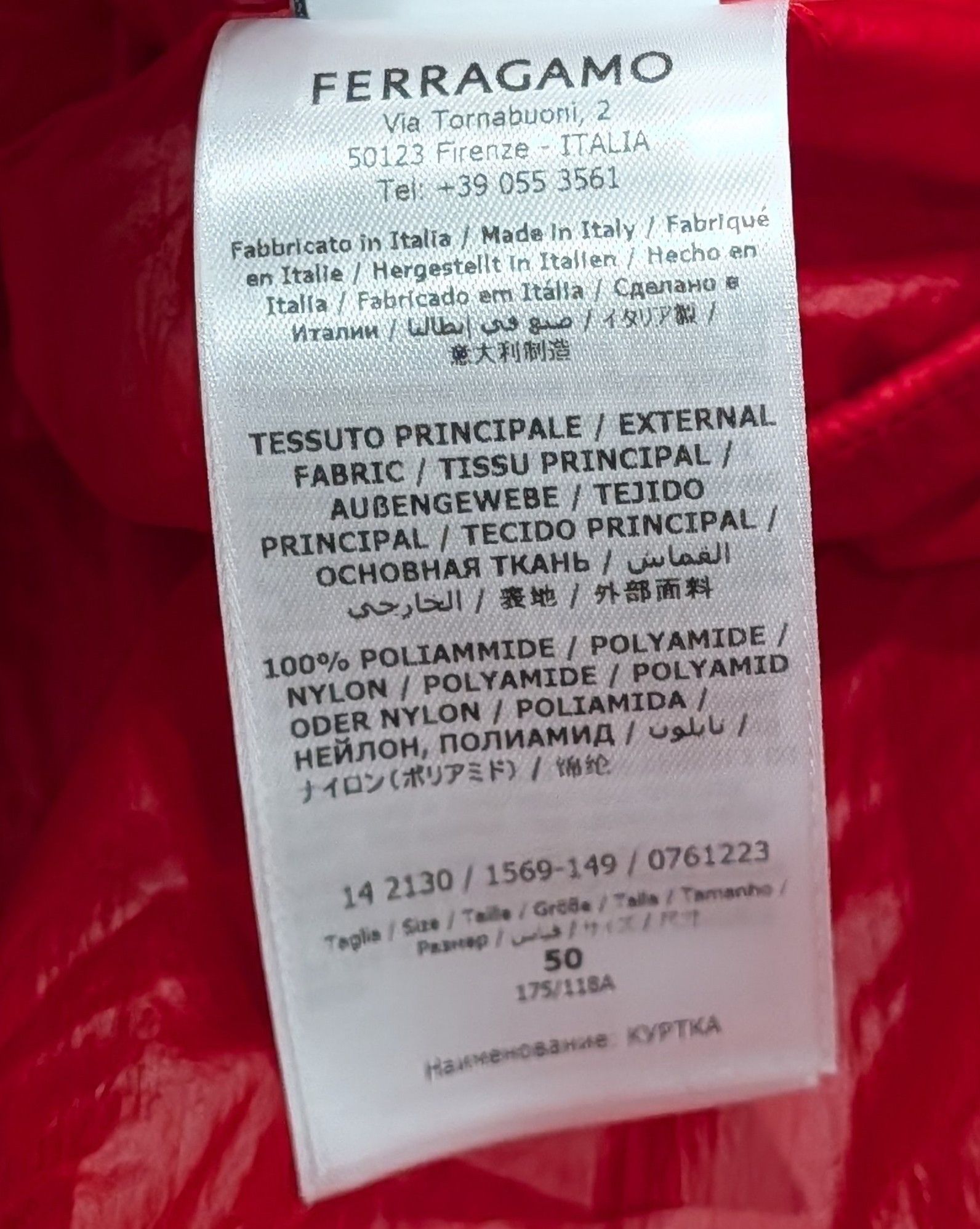Salvatore Ferragamo FERRAGAMO Taffeta Windbreaker Jacket Red 50 US 40 Size US M / EU 48-50 / 2 - 9 Thumbnail
