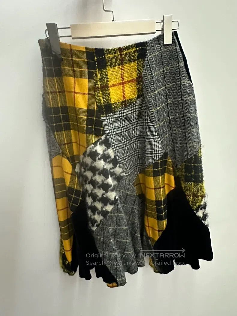 Comme des Garcons Comme Des Garcons size S Wool tartan patchwork fish tail s Size 23" - 3 Thumbnail