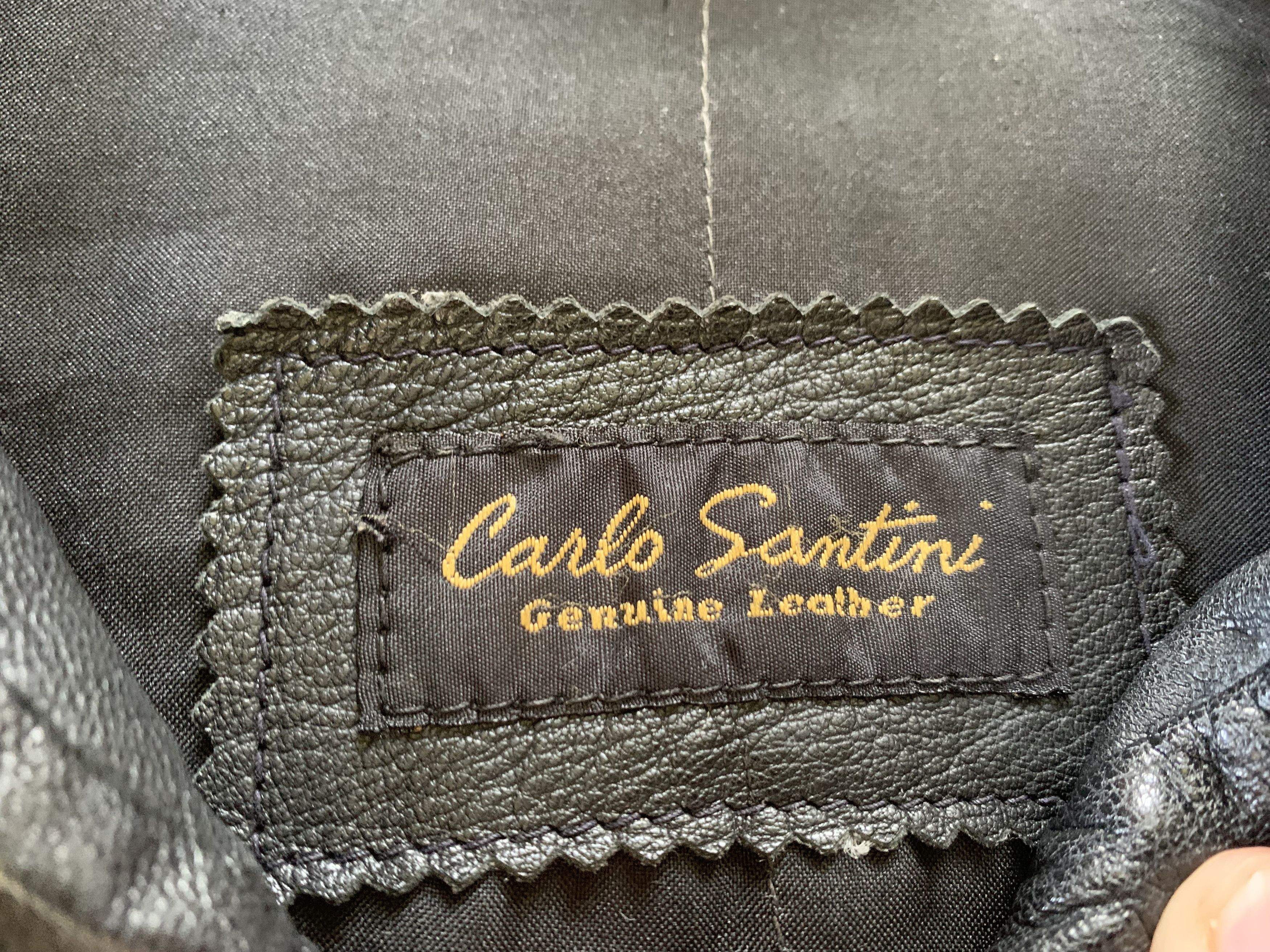 Vintage Vintage Carlo Santini Leather Multi Pocket Jacket Size US M / EU 48-50 / 2 - 8 Thumbnail