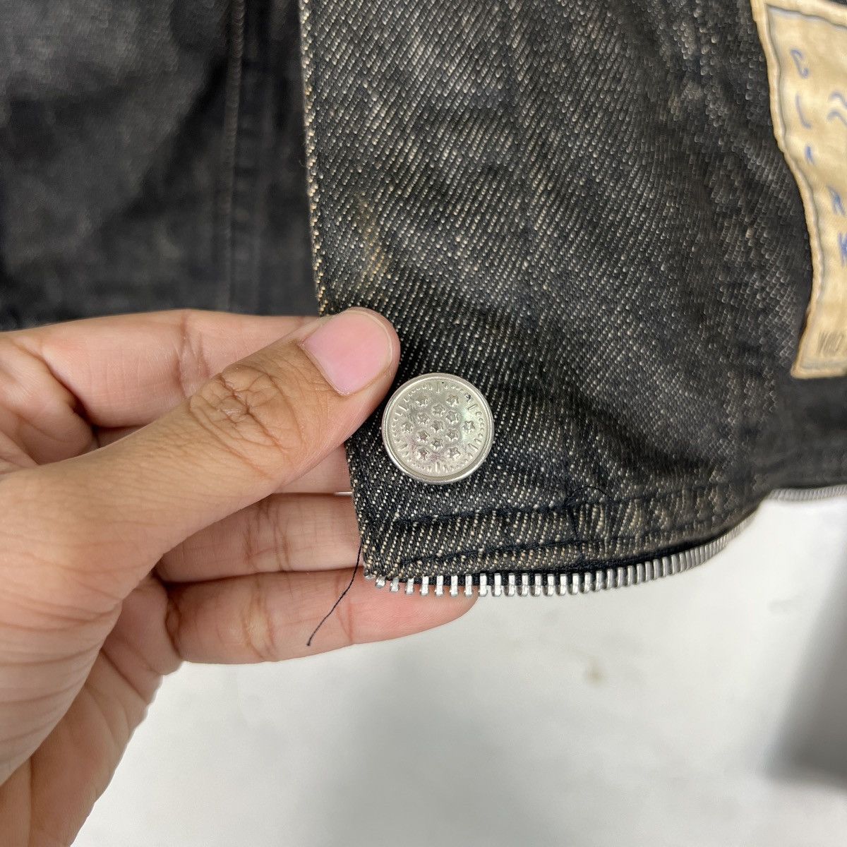 Japanese Brand 🔥 VINTAGE CLARK CUT OFF DENIM JACKET MADE IN ITALY Size US S / EU 44-46 / 1 - 14 Thumbnail