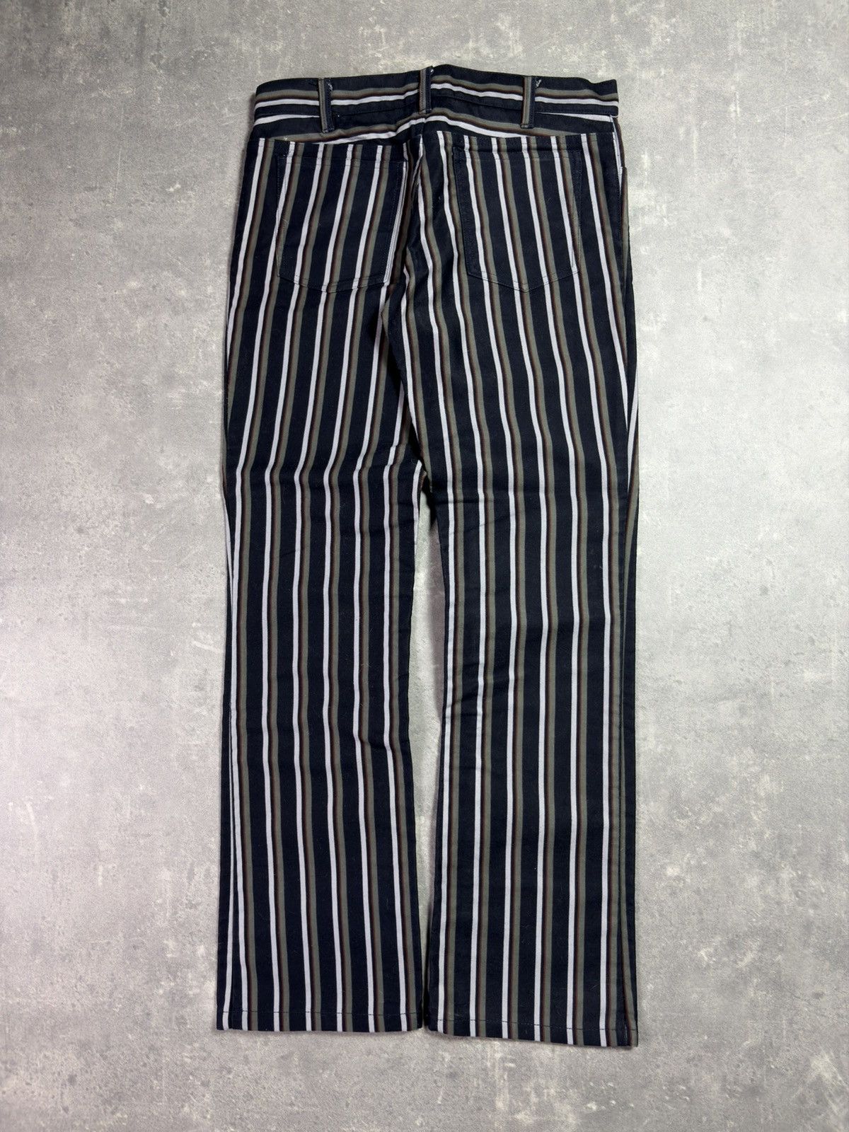 Burberry Burberry Black Label Exclusive Flared Striped Pants 27 28 Size US 27 - 2 Thumbnail