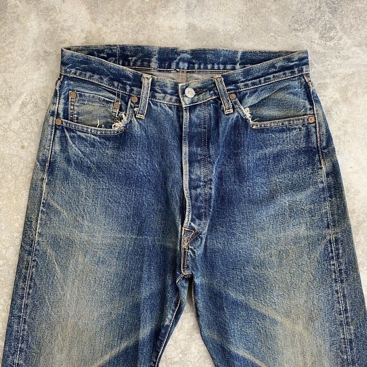 Denime Vintage Denime Japan Faded Blue Distressed Selvedge Jeans Size US 31 - 9 Thumbnail