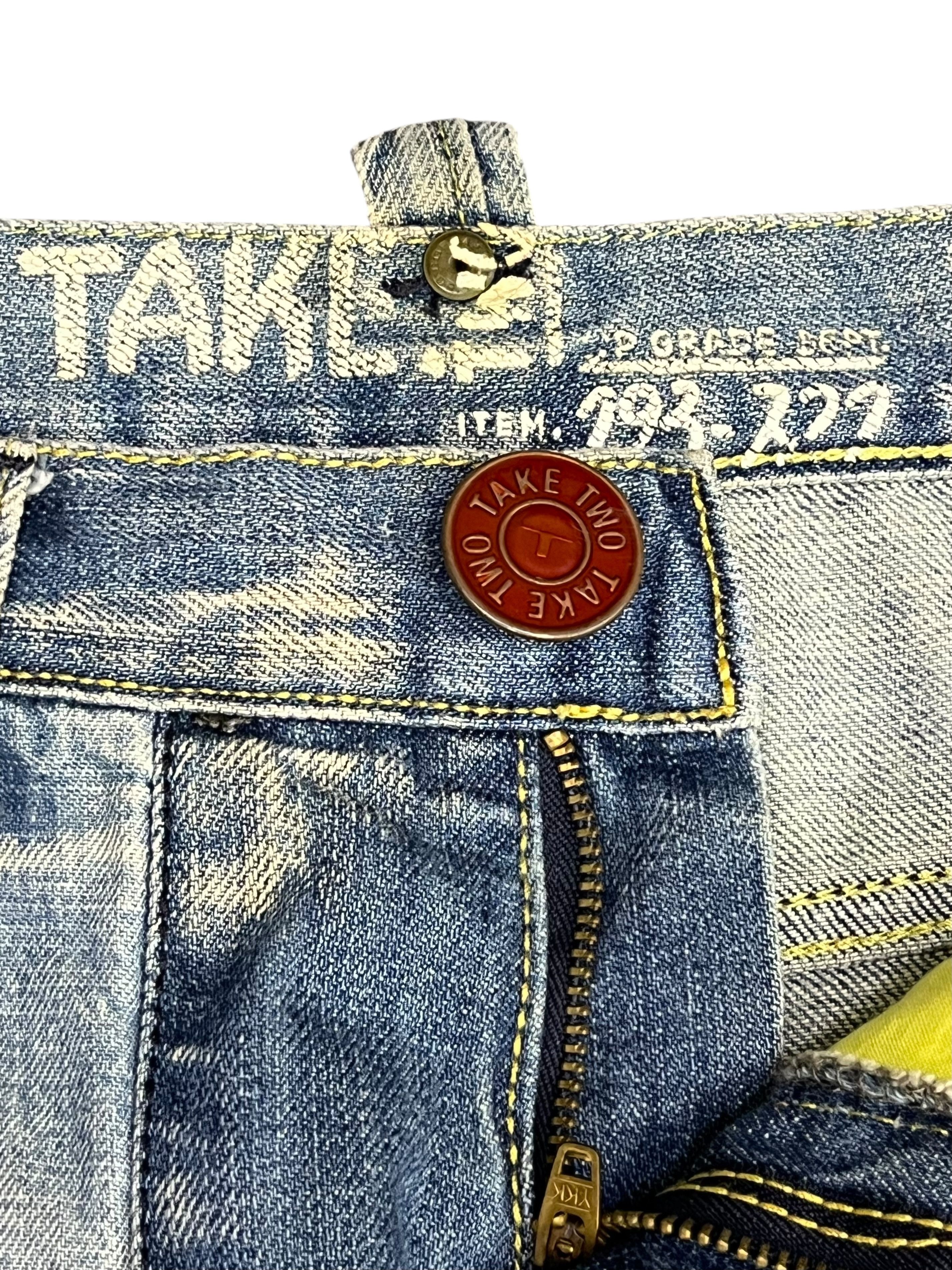 Italia Independent Vintage TAKE TWO Made in Italy Super Wide Leg Jeans - W28" Size 28" / US 6 / IT 42 - 8 Thumbnail