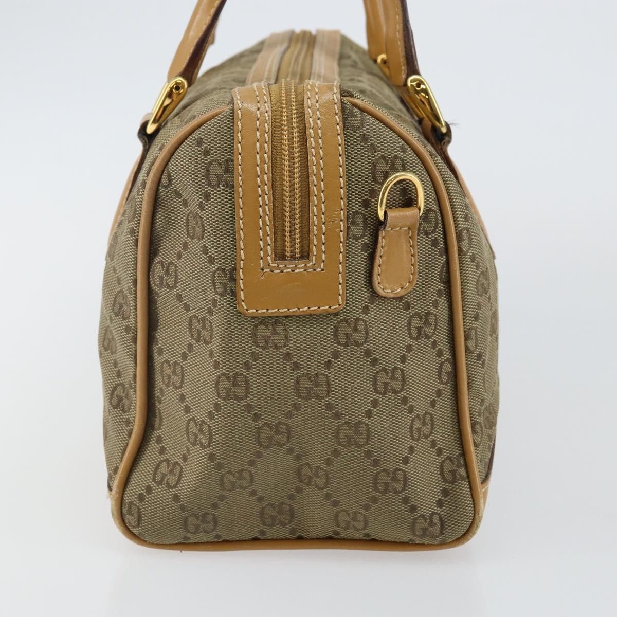 Gucci GUCCI GG Canvas Boston Bag Beige Gold Size ONE SIZE - 5 Thumbnail