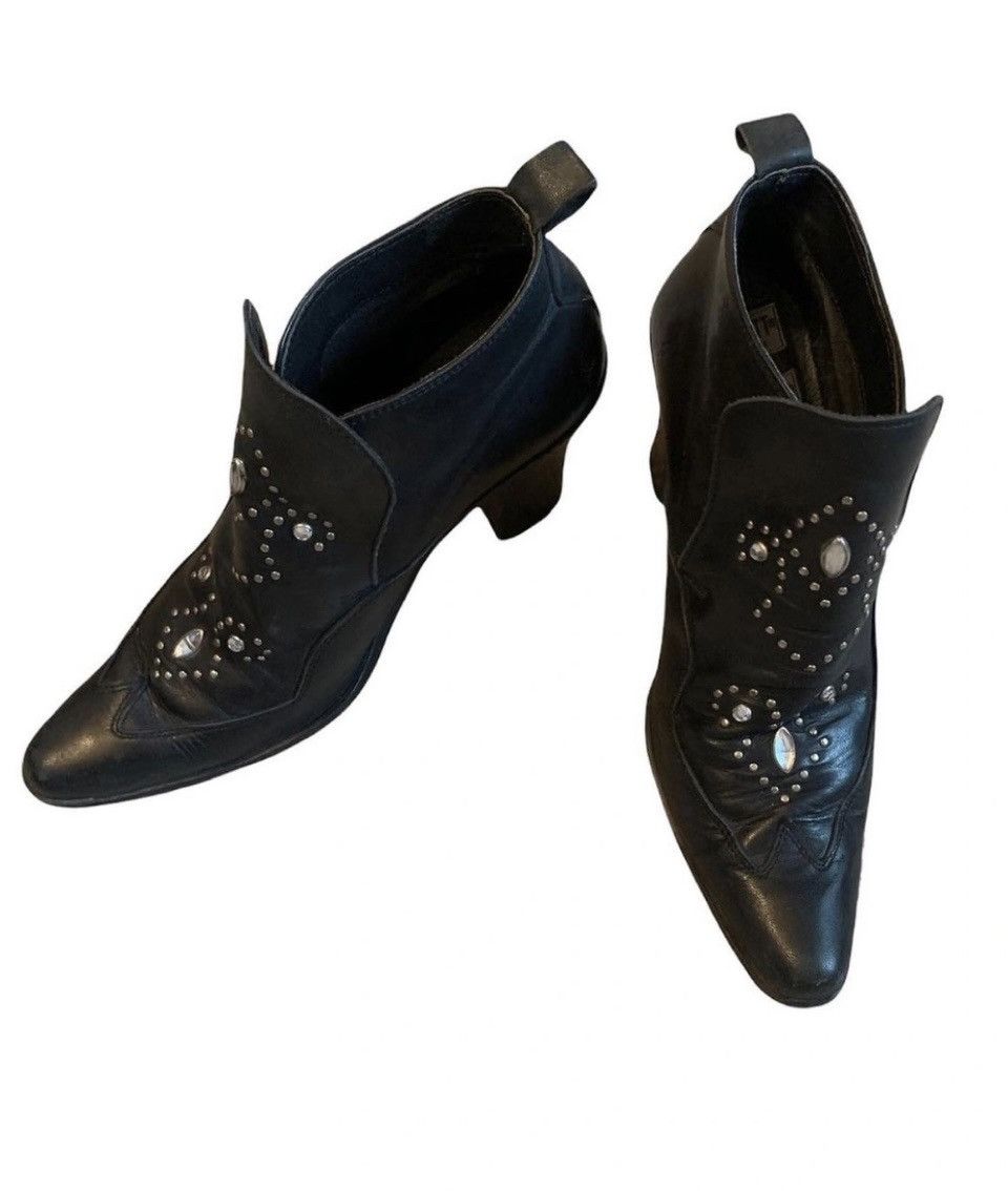 Designer × Vintage Vintage Designer Leather 80s Ankle Boots w/ Heel Size US 6.5 / IT 36.5 - 8 Thumbnail