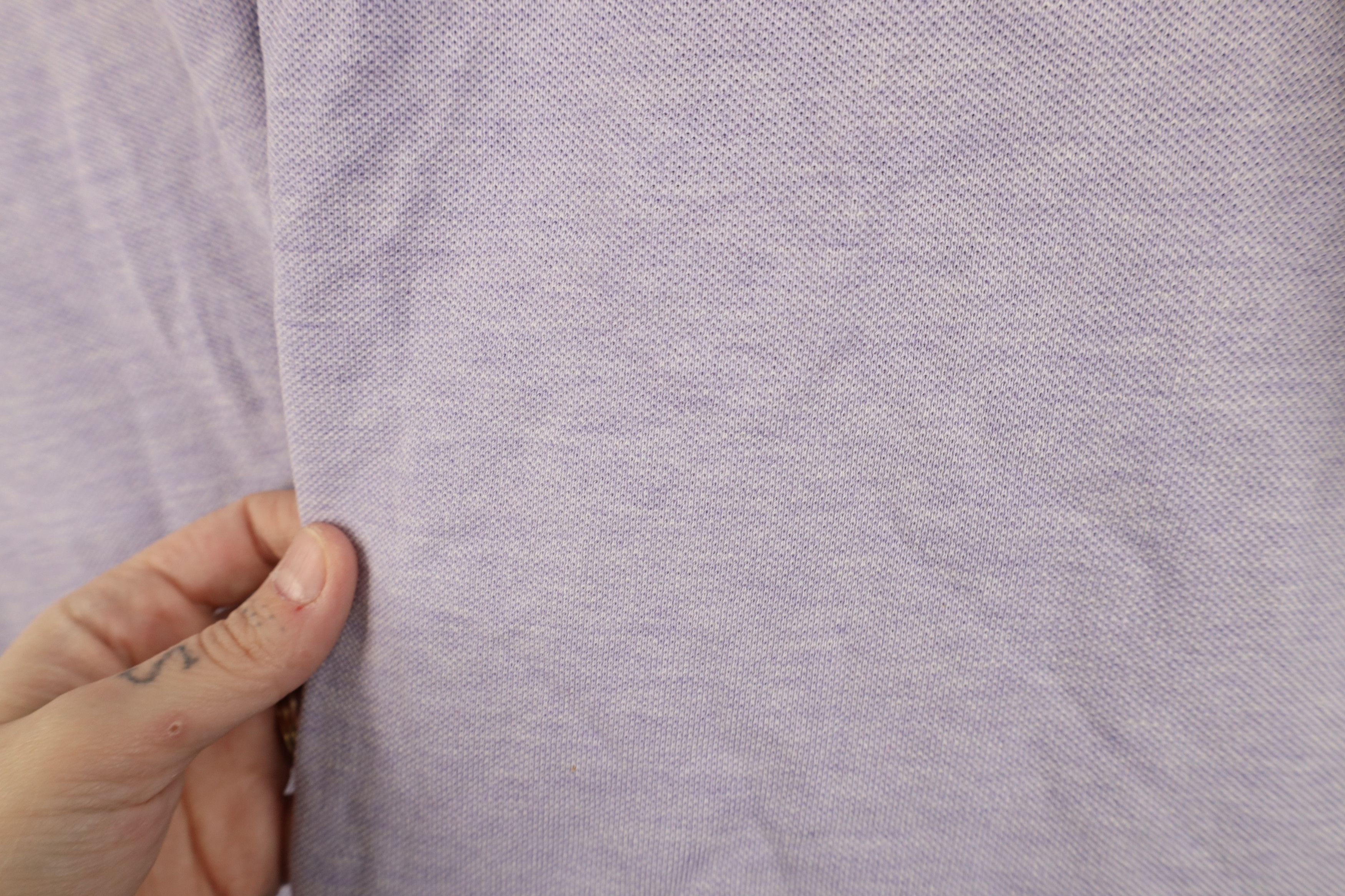Lacoste Vintage Lacoste Croc Logo Knit Collared Polo Shirt Purple Size US L / EU 52-54 / 3 - 10 Thumbnail