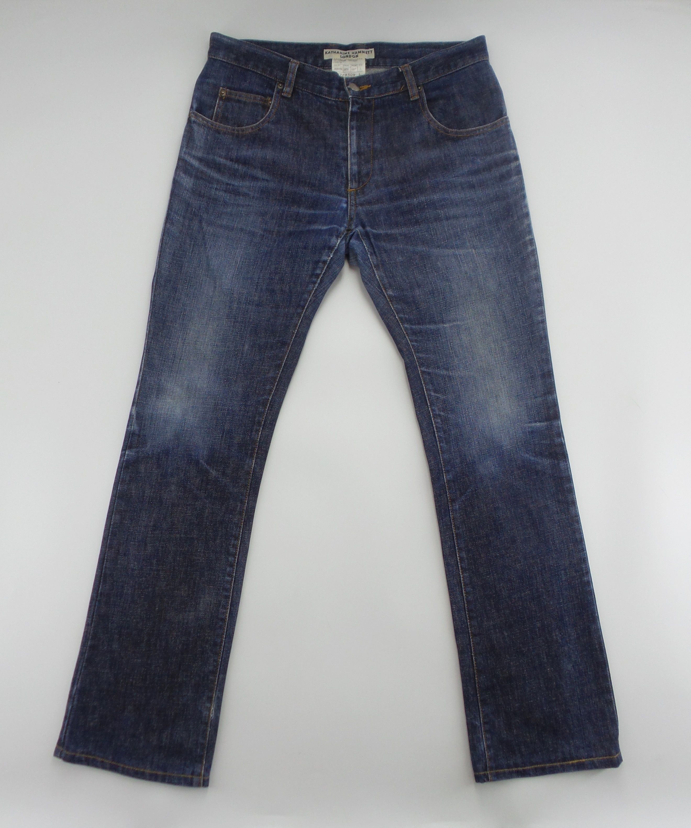 Katharine Hamnett London Katharine Hamnett Stonewashed Jeans W16.5xL41.5 Size US 33 - 1 Thumbnail