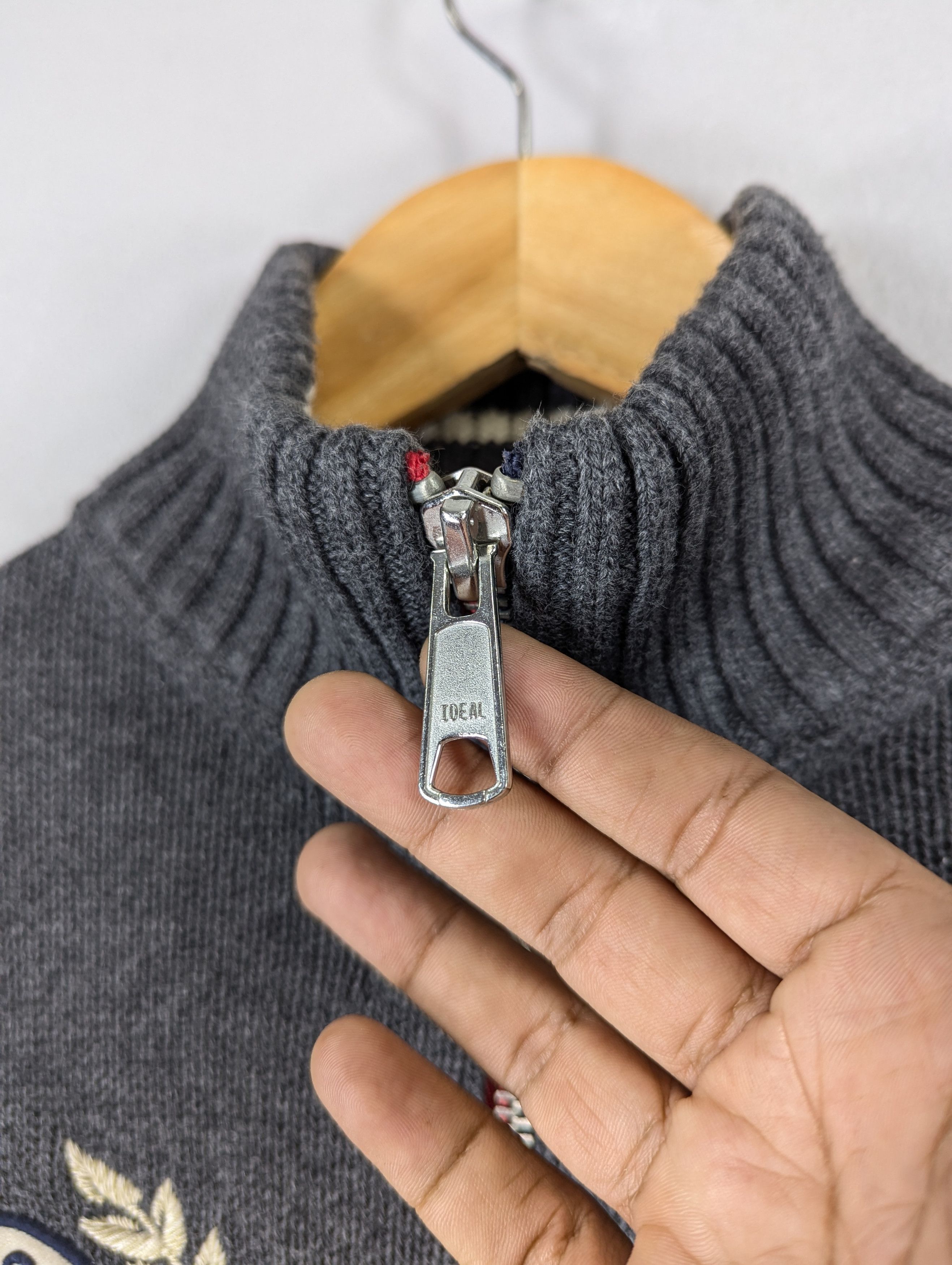 Tommy Hilfiger Tommy Hilfiger Classic Athletics Knit Zipper Sweater Grey M Size US M / EU 48-50 / 2 - 6 Thumbnail