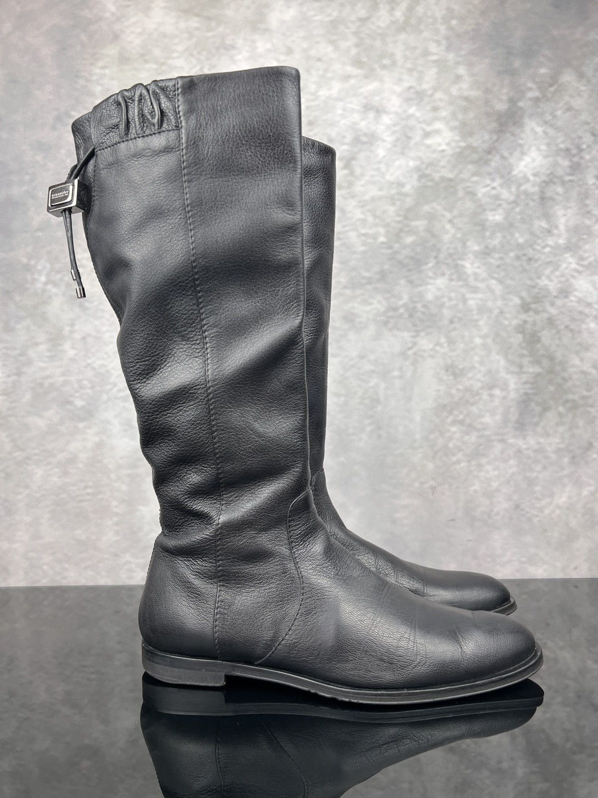 Burberry Burberry Black Leather Knee High Boots Size 39 Italy | Grailed