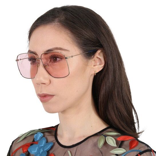 Gucci Gucci Women Sunglasses Square GG0394S 004 NEW AUTHENTIC Size ONE SIZE - 10 Thumbnail
