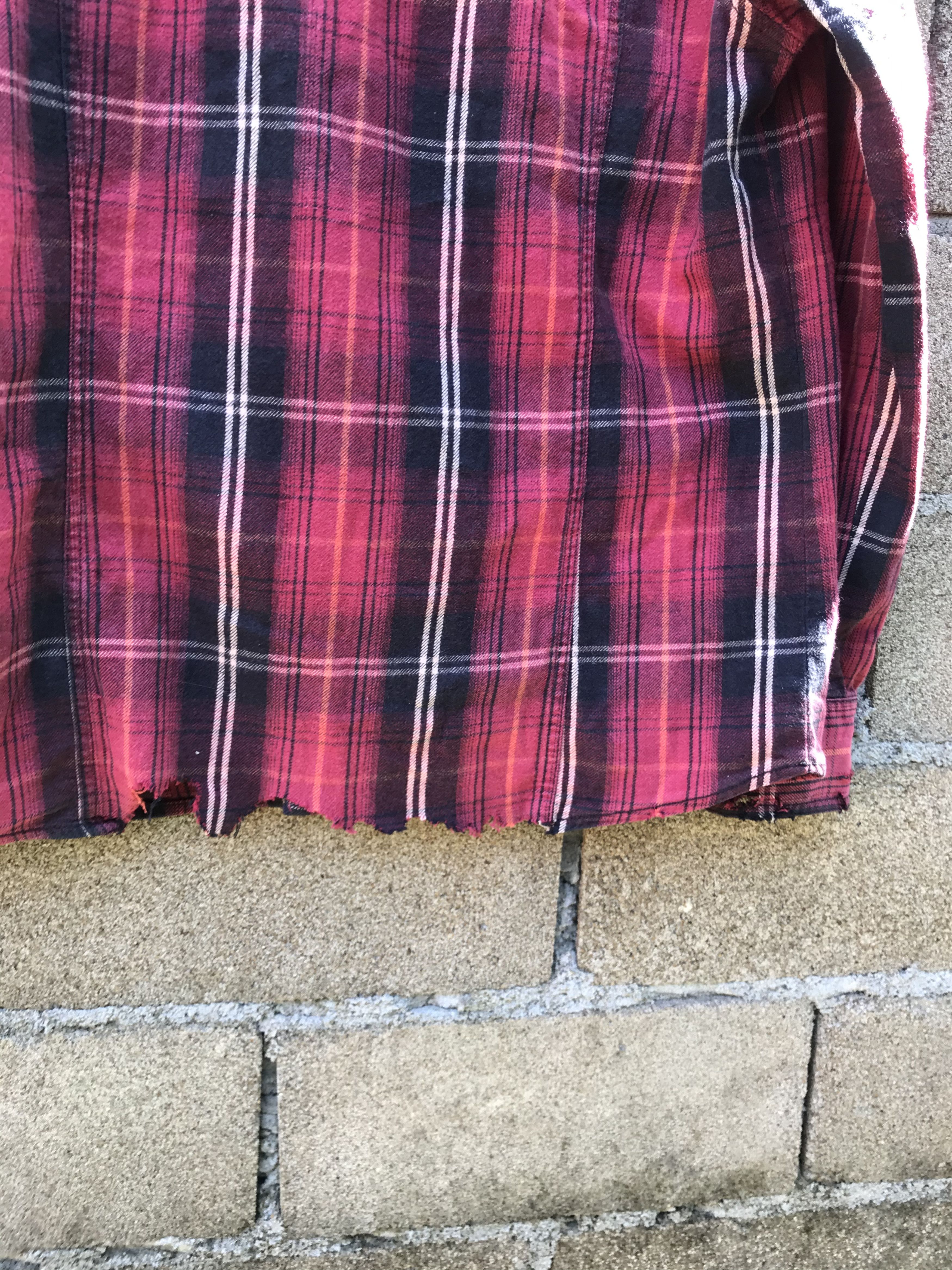 Beauty Beast Vintage tbjeans flanel double layers destroyed hoodie Size US M / EU 48-50 / 2 - 7 Thumbnail
