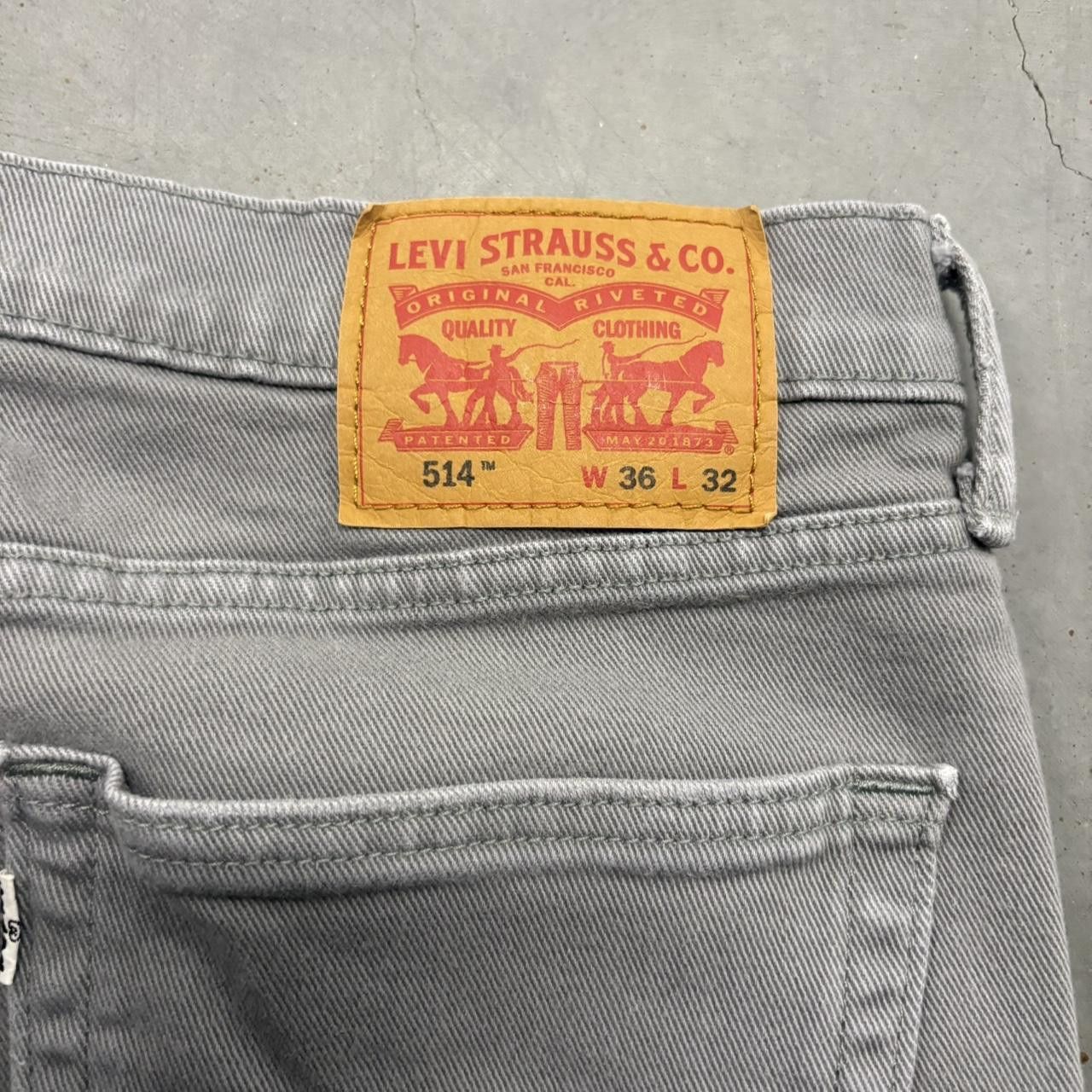 Levi's Crazy Vintage Y2K/2000s Baggy Grey Levis 514 Retro Denim Jeans! Size US 36 / EU 52 - 6 Thumbnail